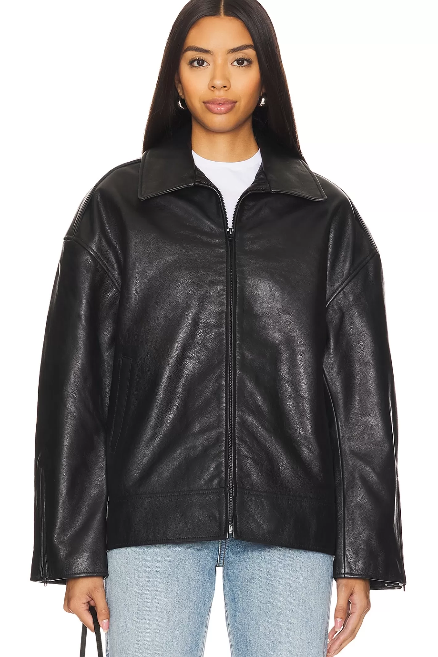 Alek Leather Jacket>GRLFRND New