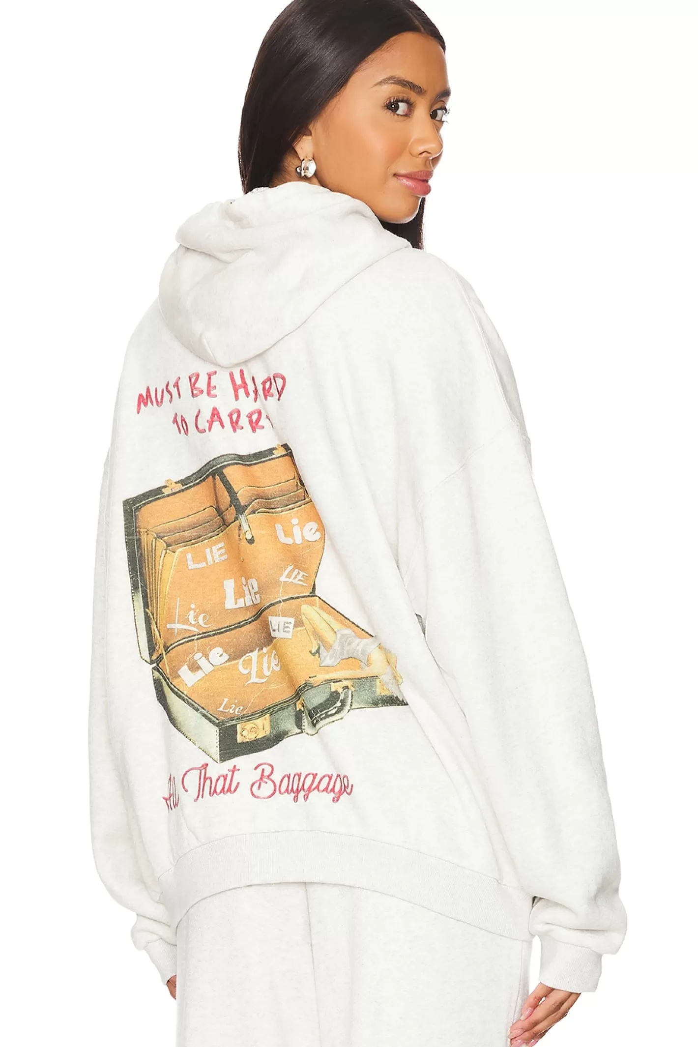 All That Baggage Terry Natural Zip Up Hoodie>Boys Lie Online