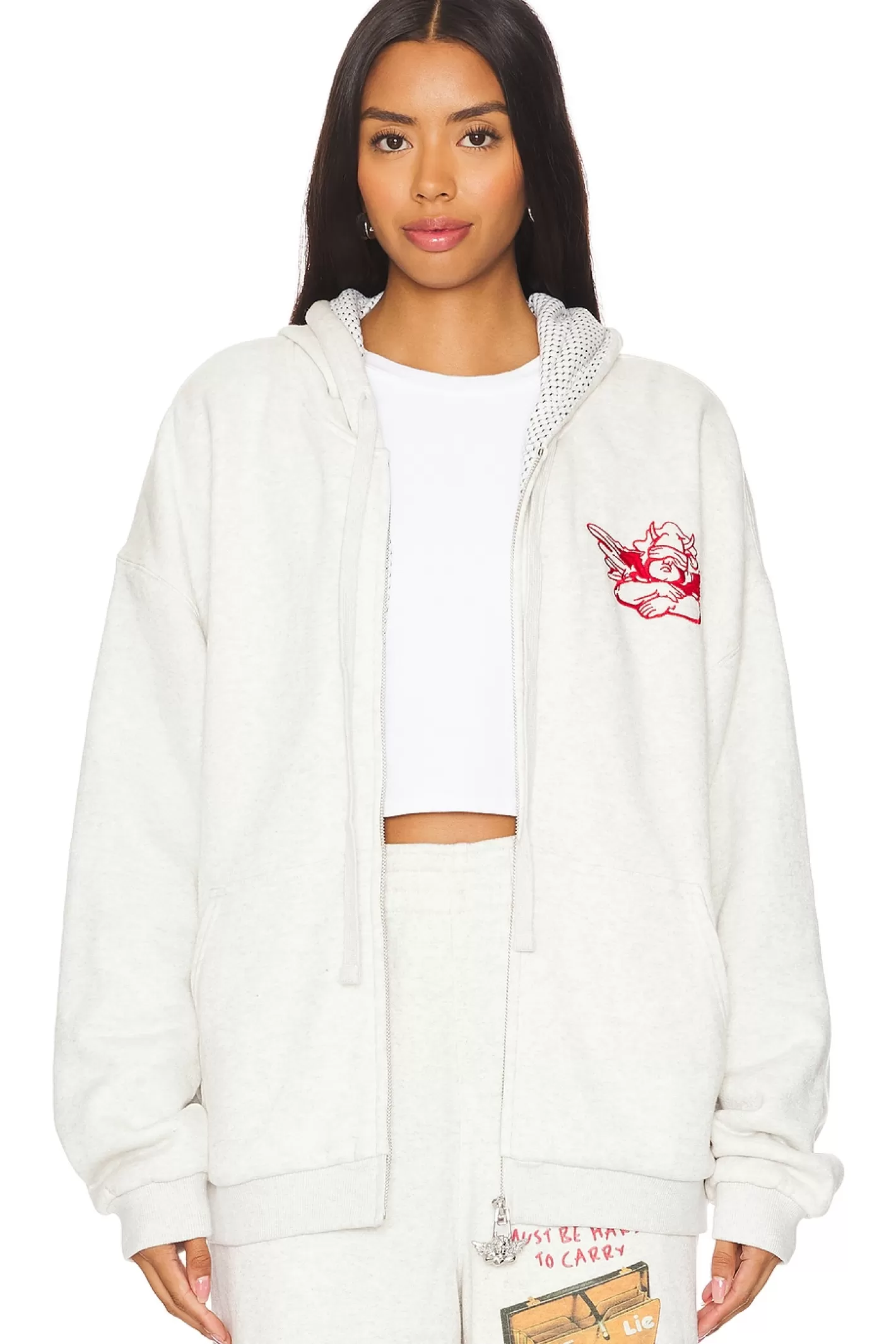 All That Baggage Terry Natural Zip Up Hoodie>Boys Lie Online