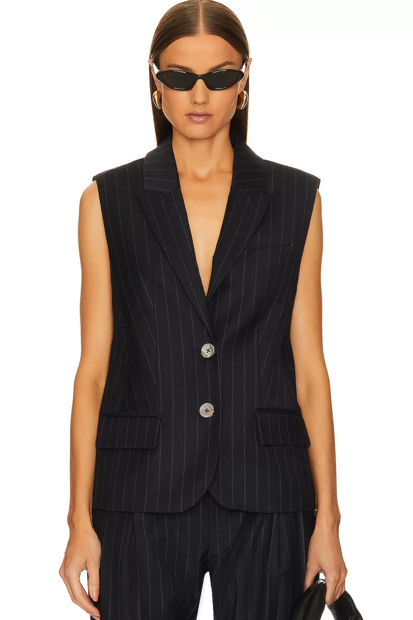 Arley Pinstripe Boy Blazer Vest>Marissa Webb Cheap