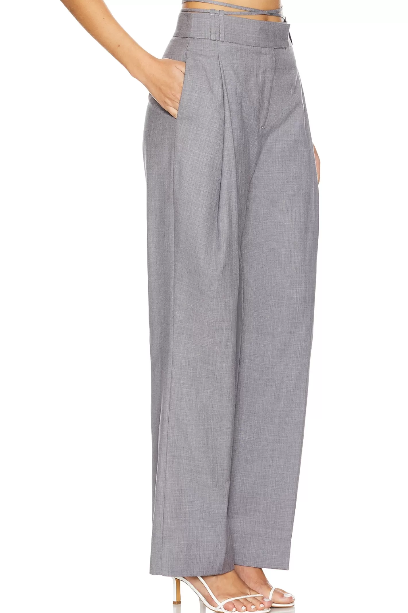 Asher Low Rise Slouch Pant With Tie>Shona Joy Best Sale