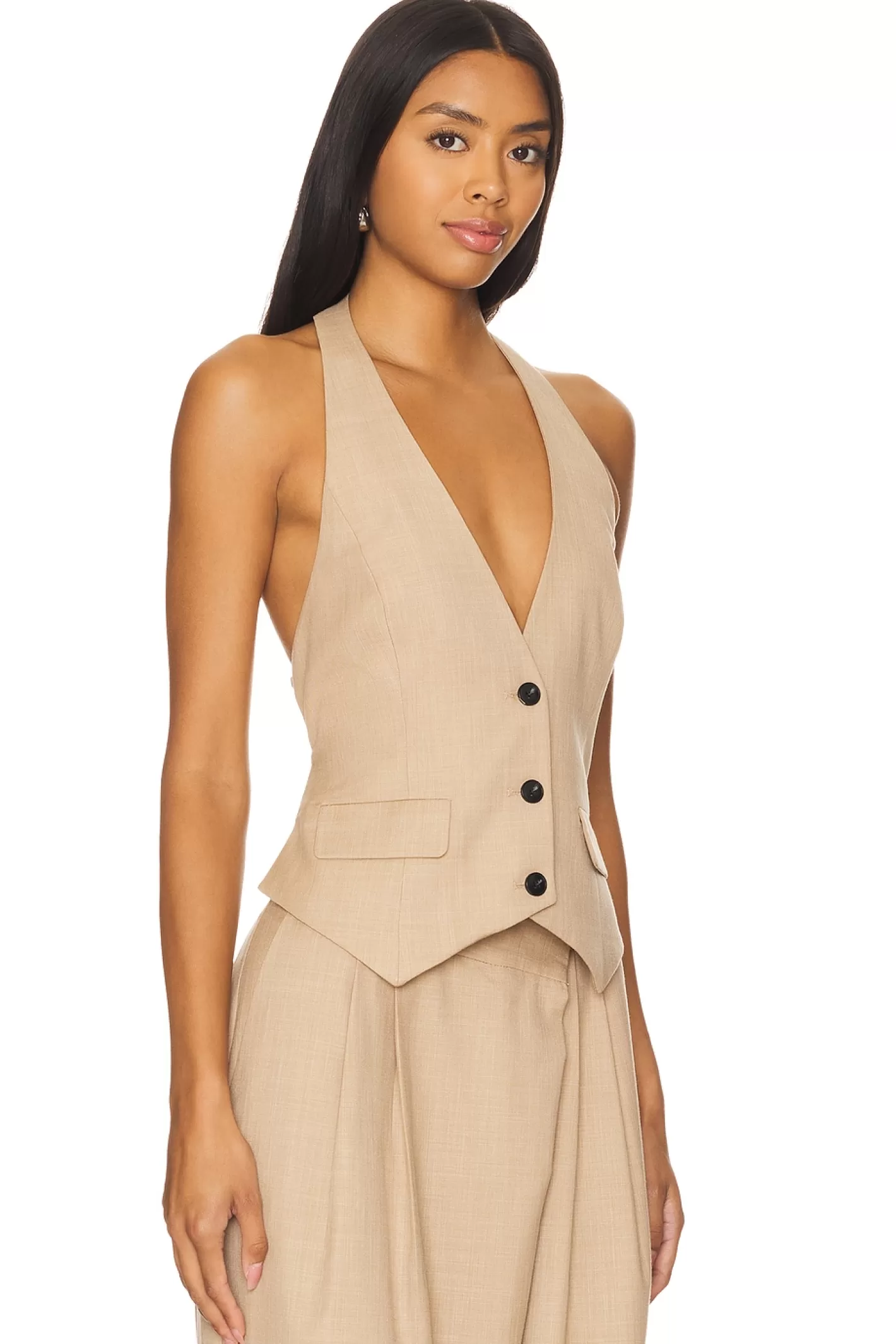 Asher Tailored Open Back Vest>Shona Joy New