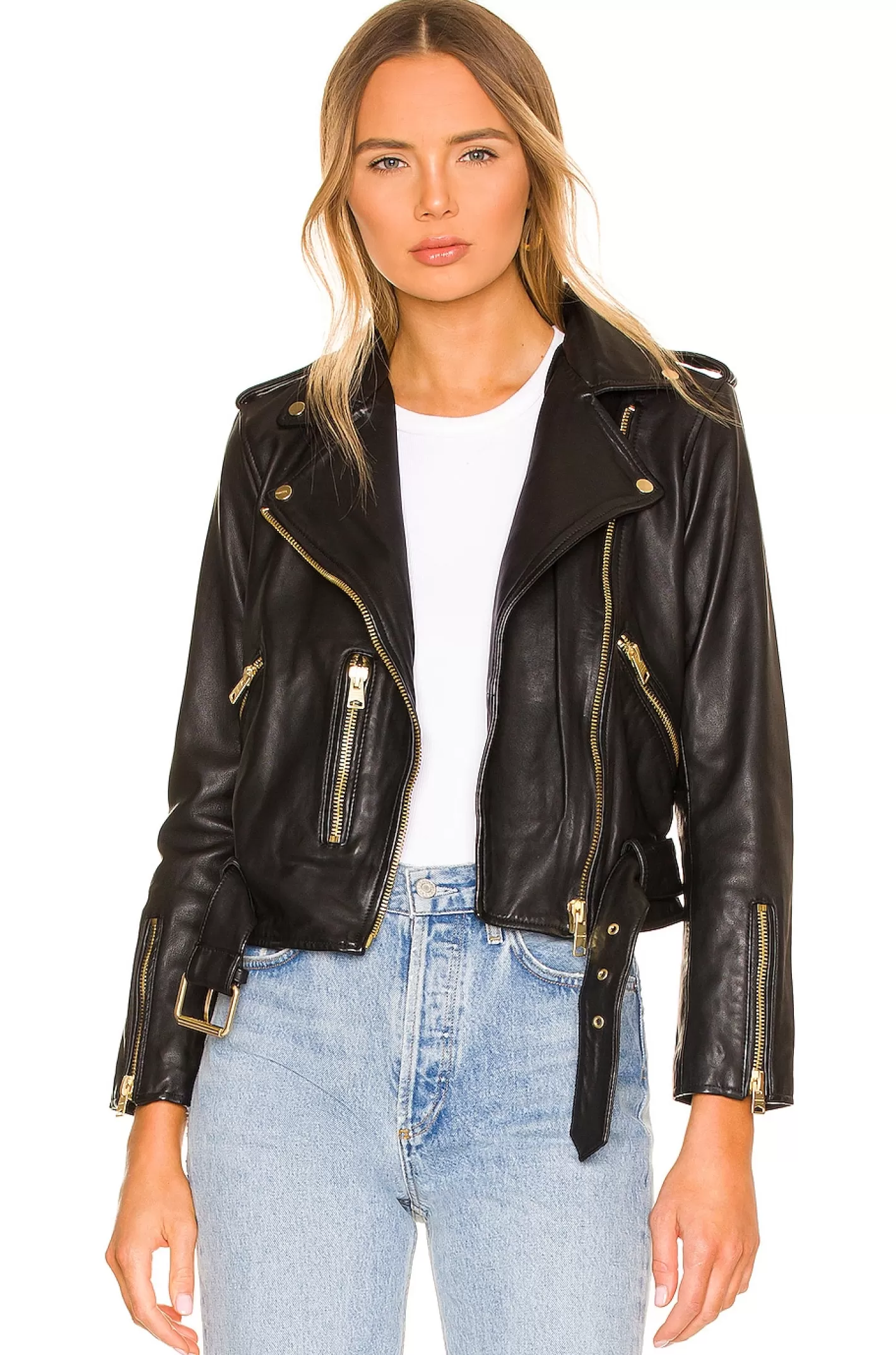 Balfern Gold Biker Jacket>ALLSAINTS Flash Sale