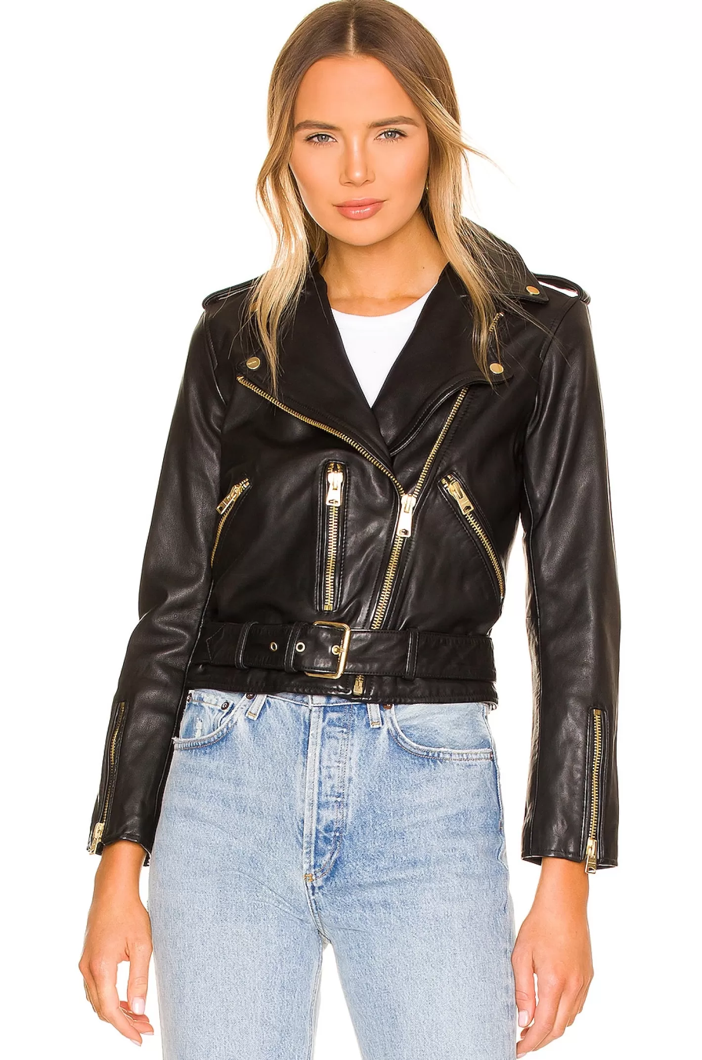 Balfern Gold Biker Jacket>ALLSAINTS Flash Sale