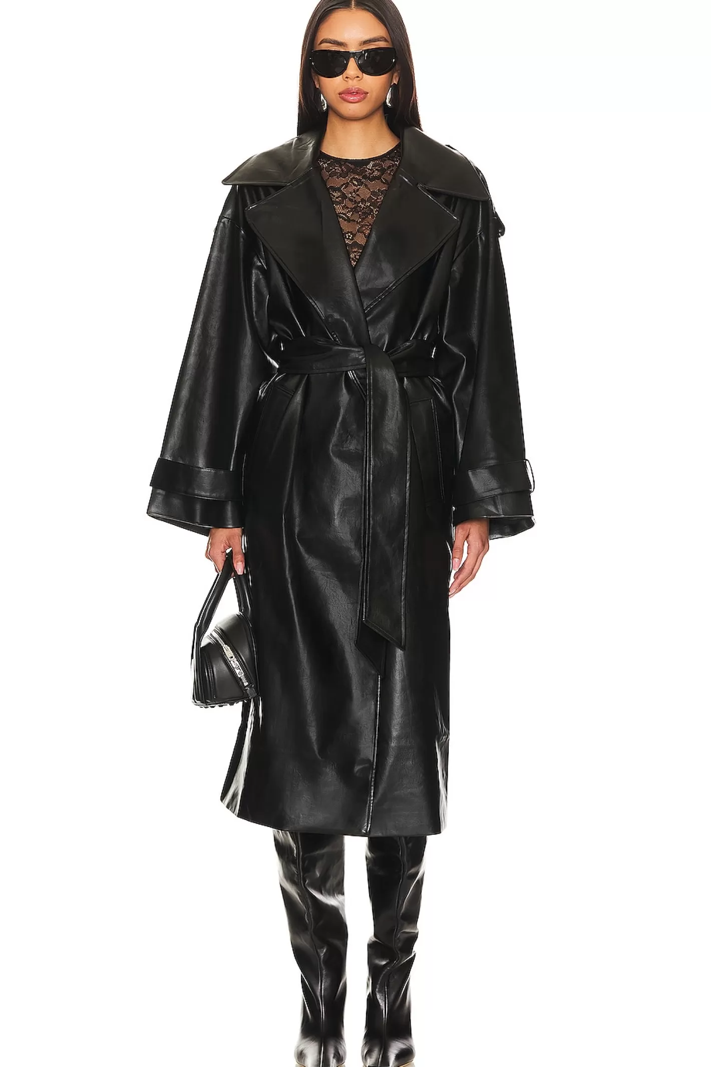 Barrett Faux Leather Coat>Lovers and Friends New