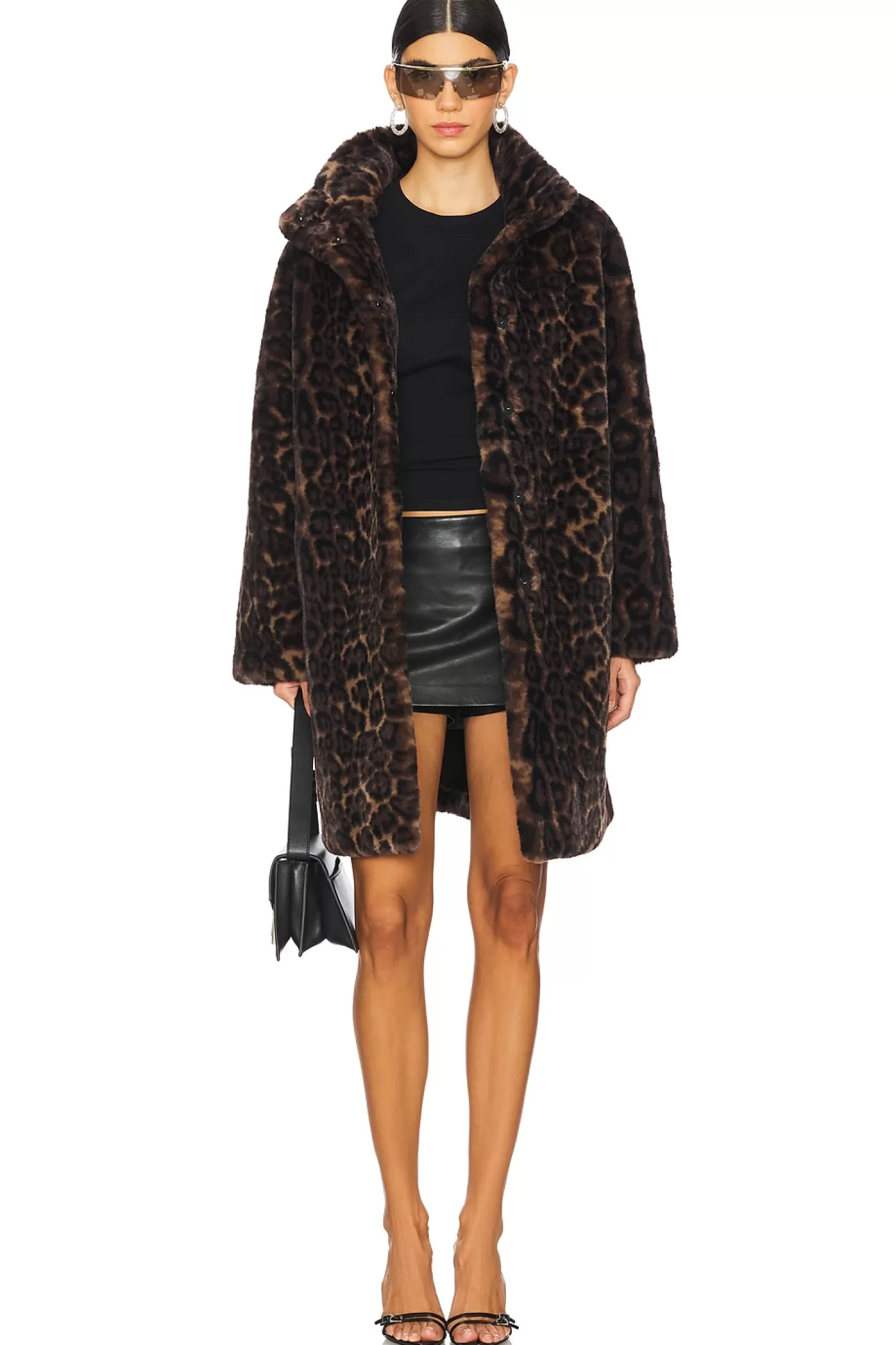 Blair Leopard Mid Length Coat>Apparis Fashion