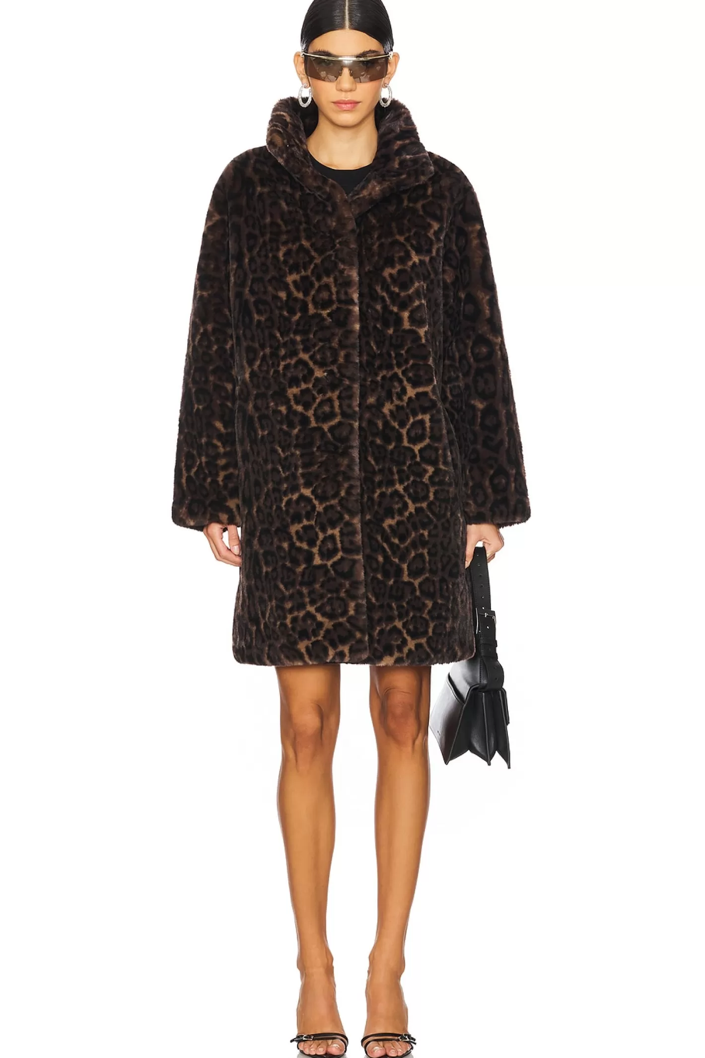 Blair Leopard Mid Length Coat>Apparis Fashion