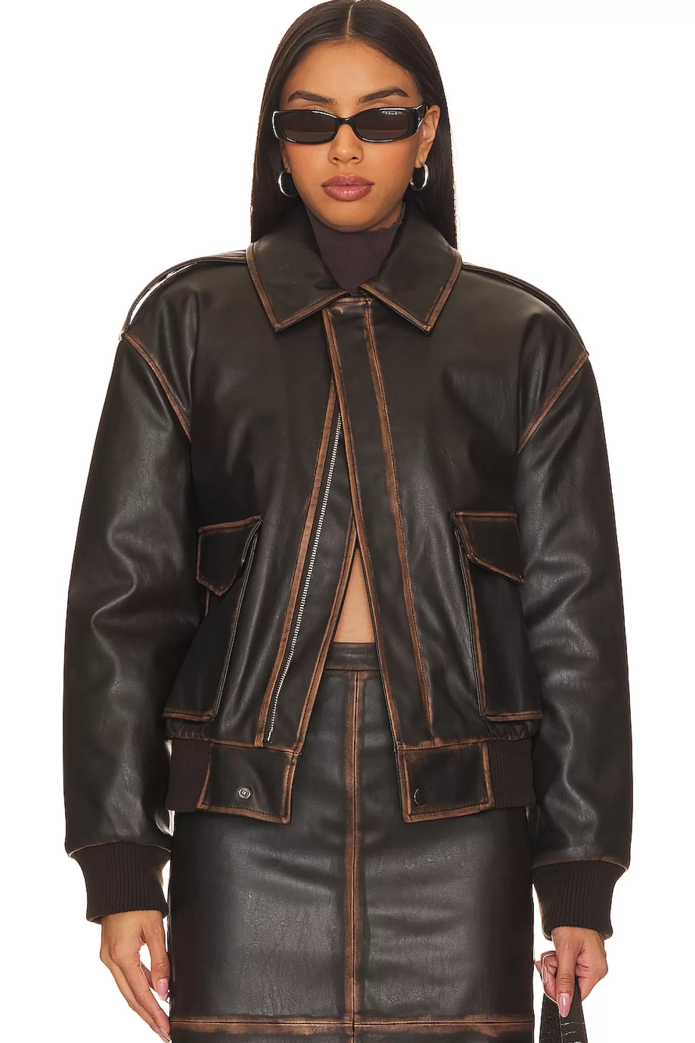 Bo Faux Leather Jacket>L'Academie Discount