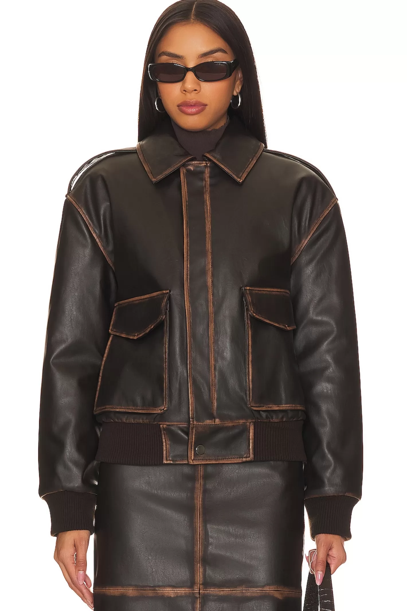 Bo Faux Leather Jacket>L'Academie Discount