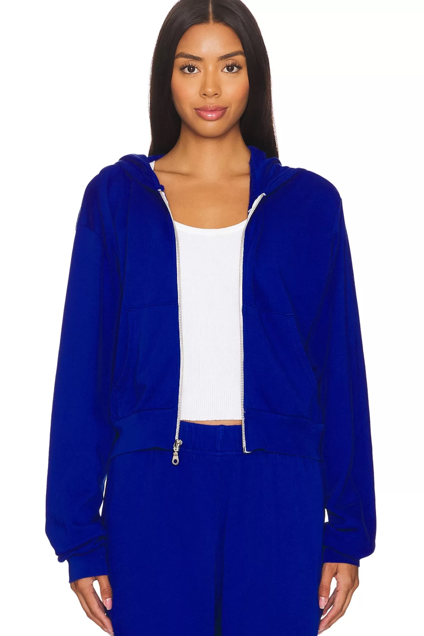 Bowman Crop Zip Up Hoodie>Michael Lauren Best Sale