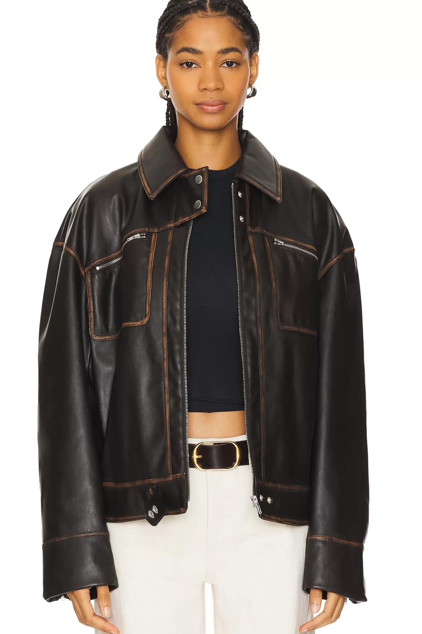 Brinley Faux Leather Jacket>Lovers and Friends Flash Sale