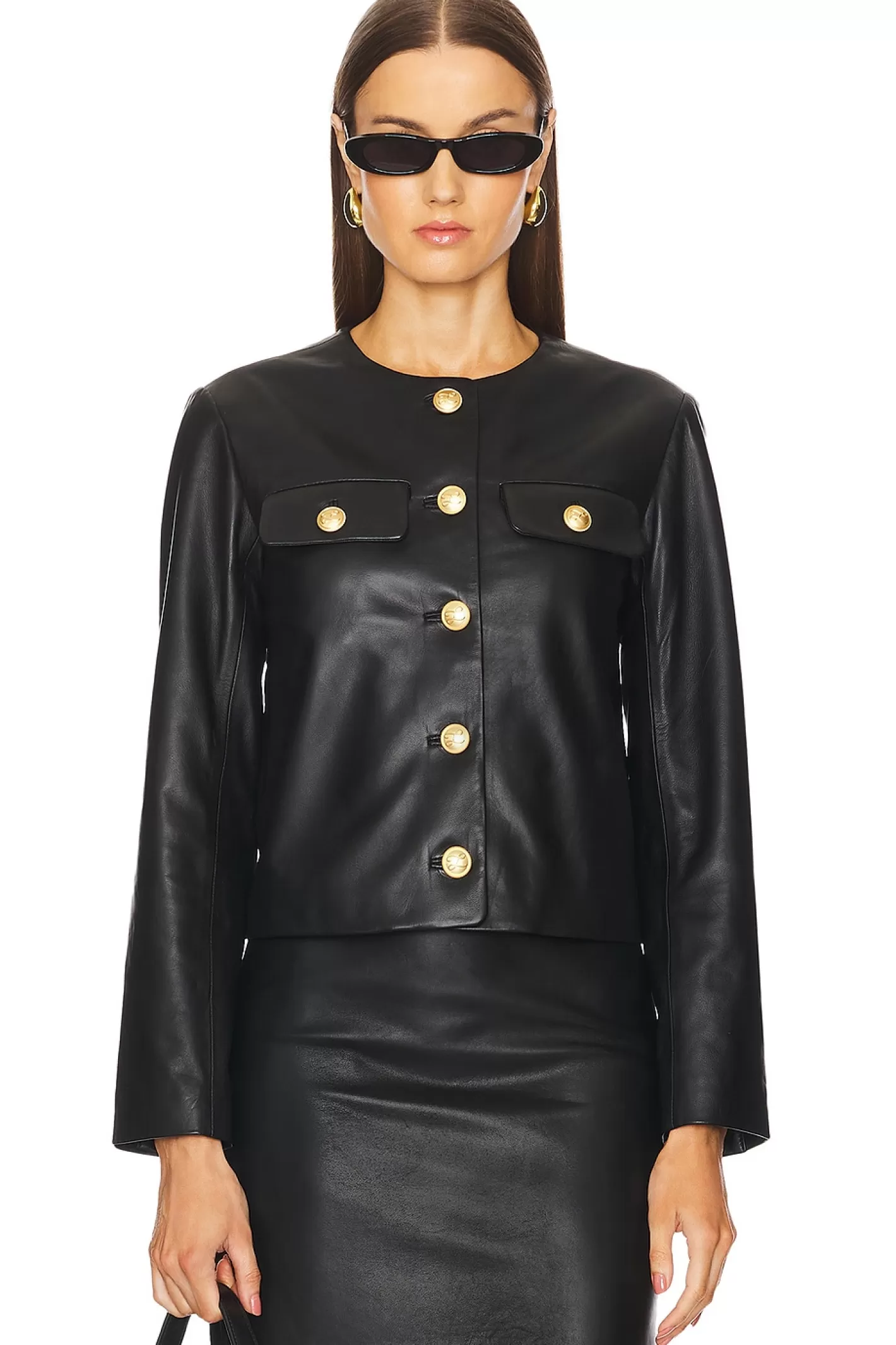 by Marianna Barb Leather Jacket>L'Academie Clearance