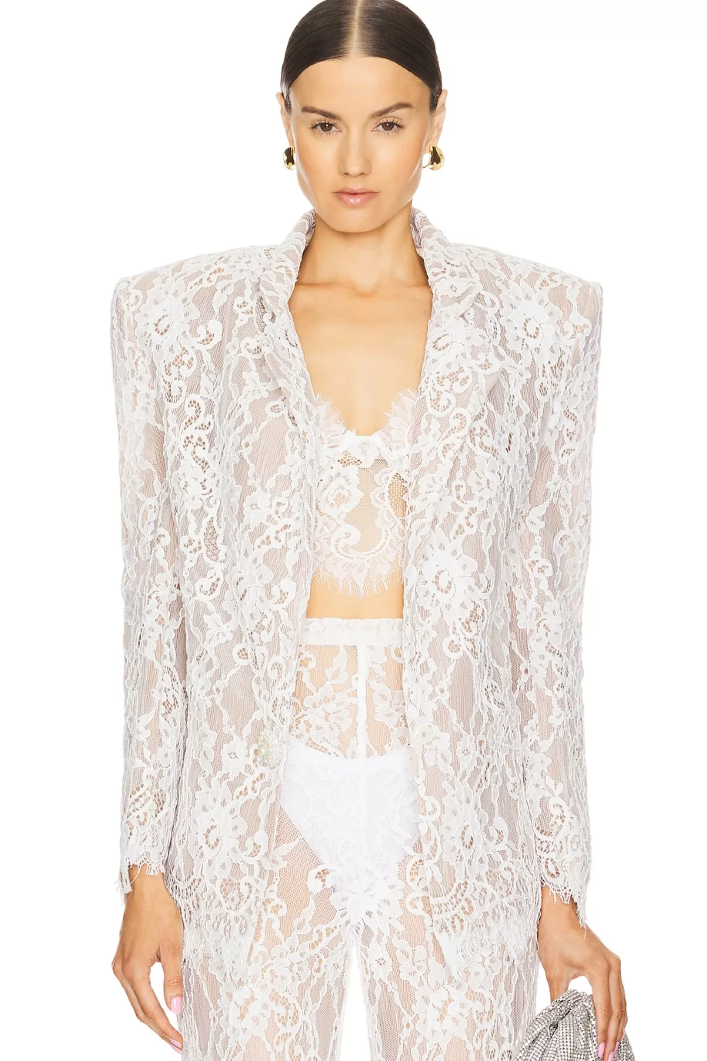 Capri Blanc Lace Blazer>Bronx and Banco Cheap