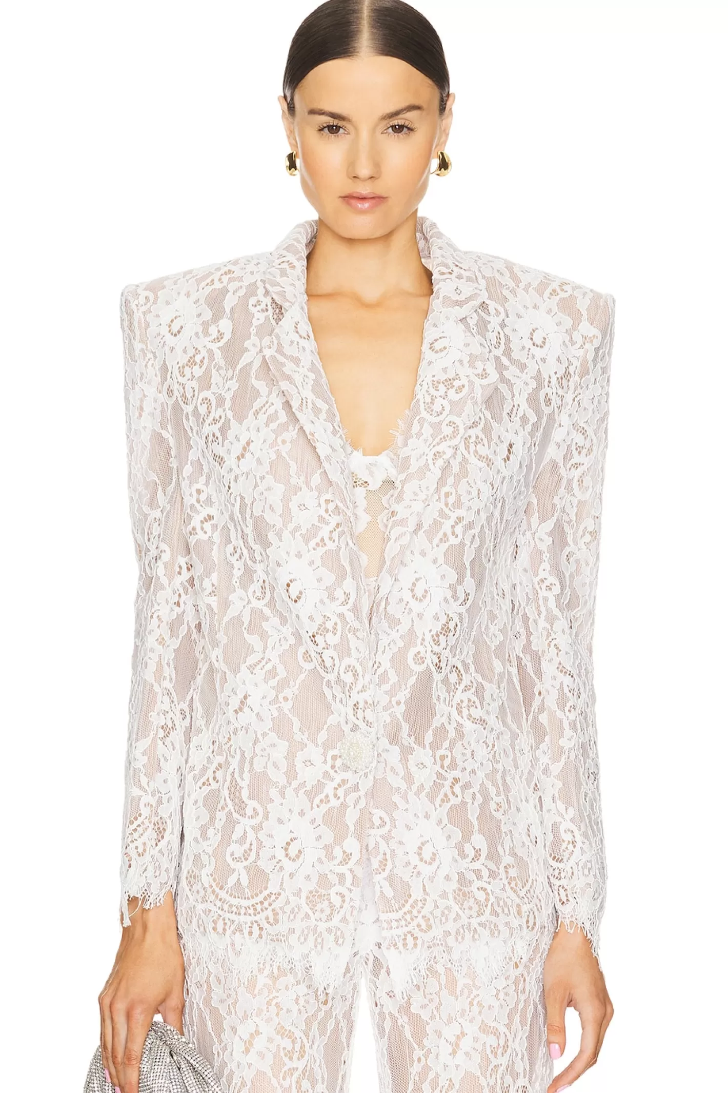 Capri Blanc Lace Blazer>Bronx and Banco Cheap