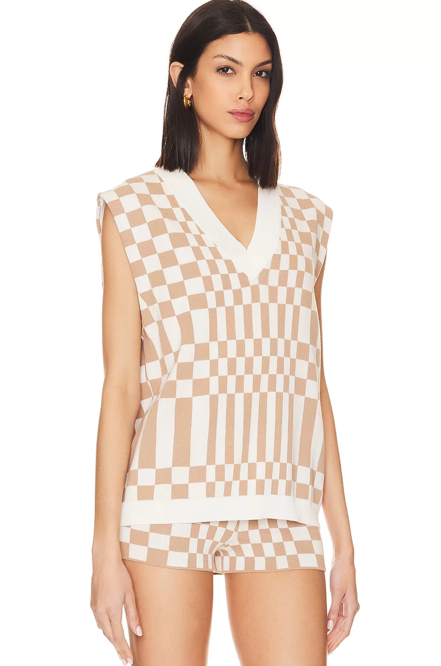 Carice Checkered Vest>Lovers and Friends Shop