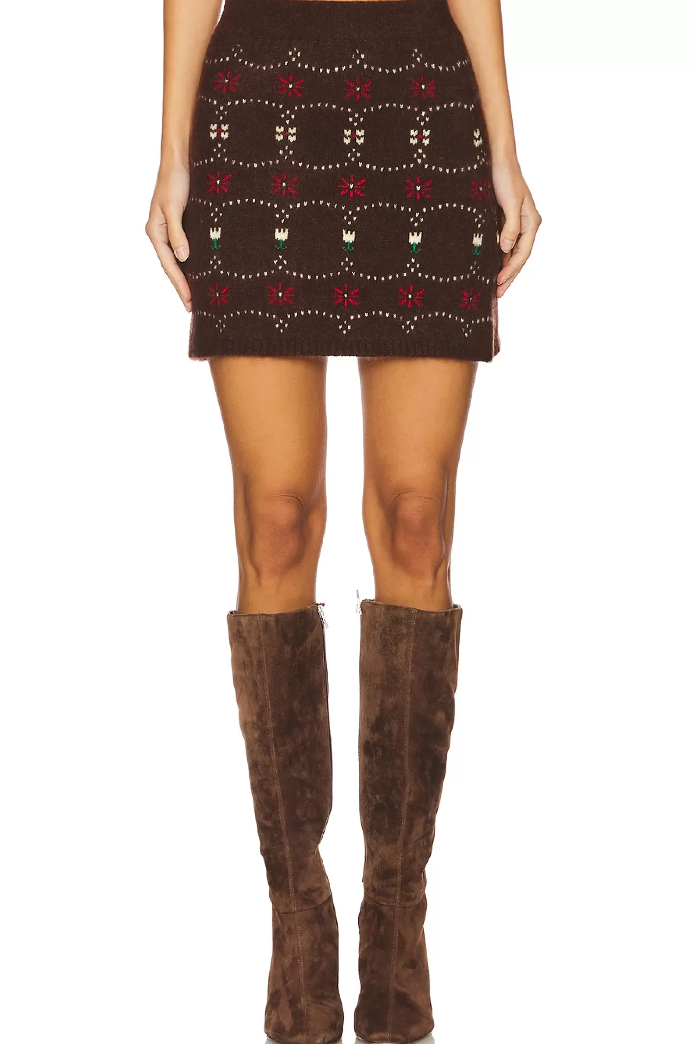 Cashmere Fair Isle Skirt>Calle Del Mar Store