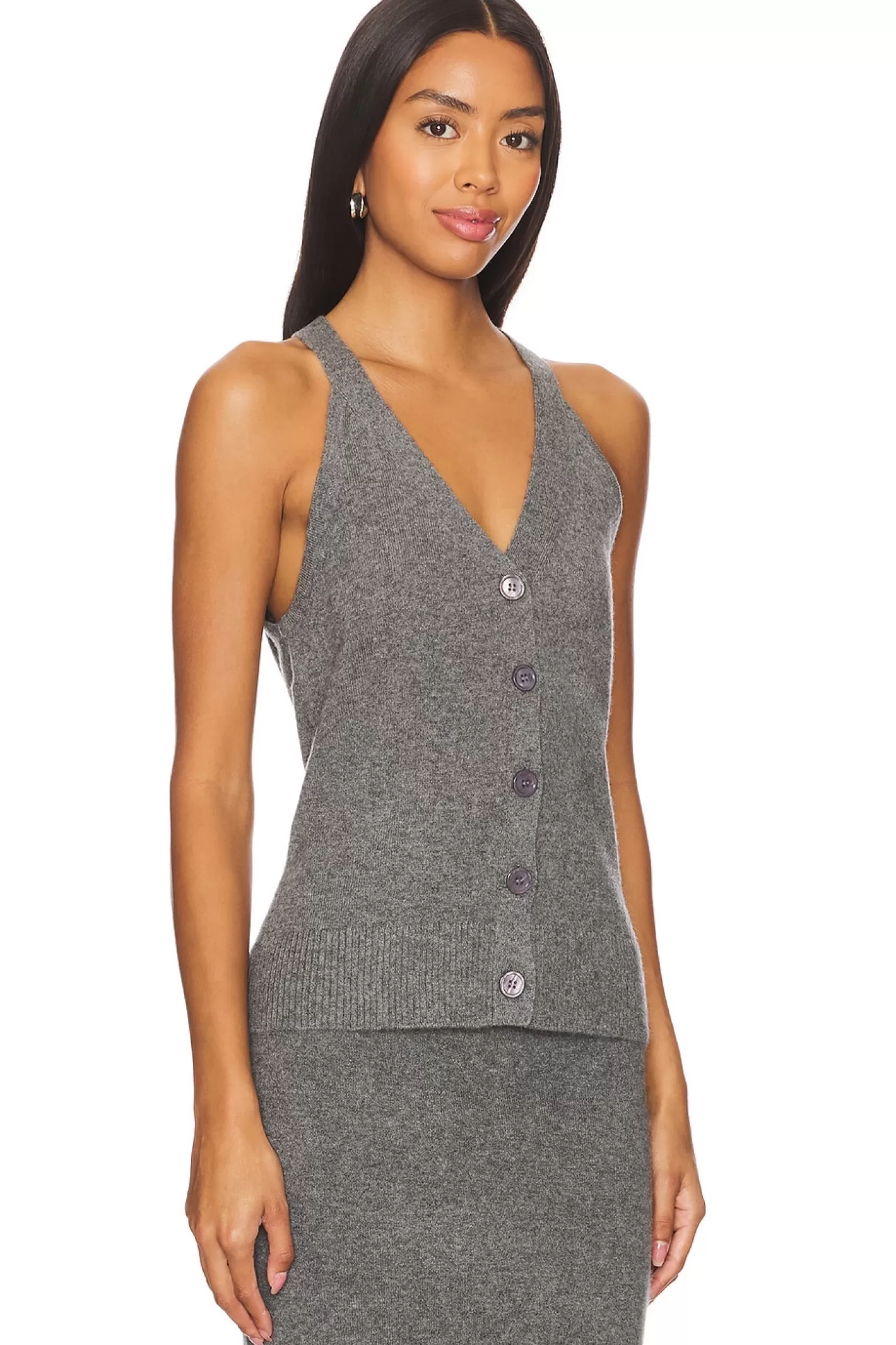 Cashmere V-neck Halter Cardigan>Enza Costa Cheap