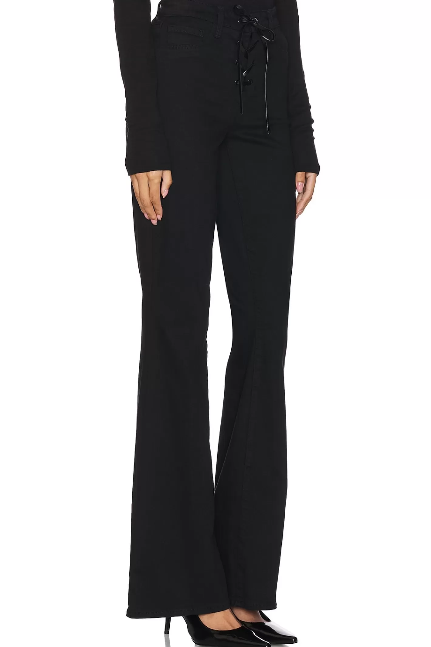 Charis High Rise Front Lace Up Flare Pant>L'AGENCE Cheap