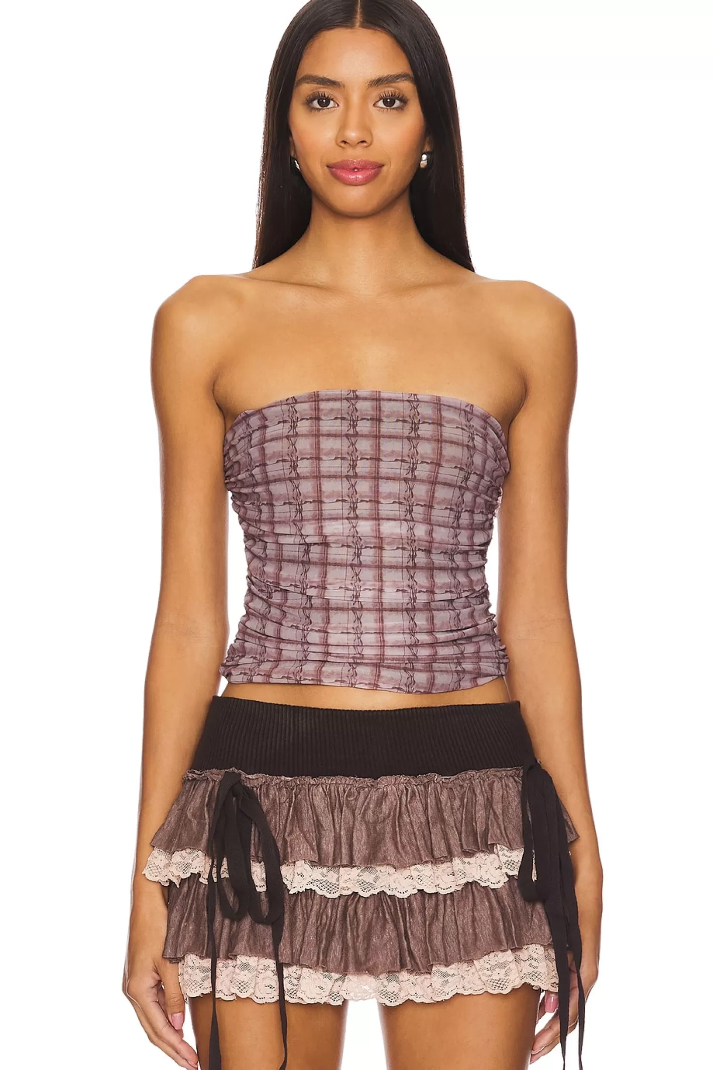 Checkered Tube Top>Zemeta Fashion