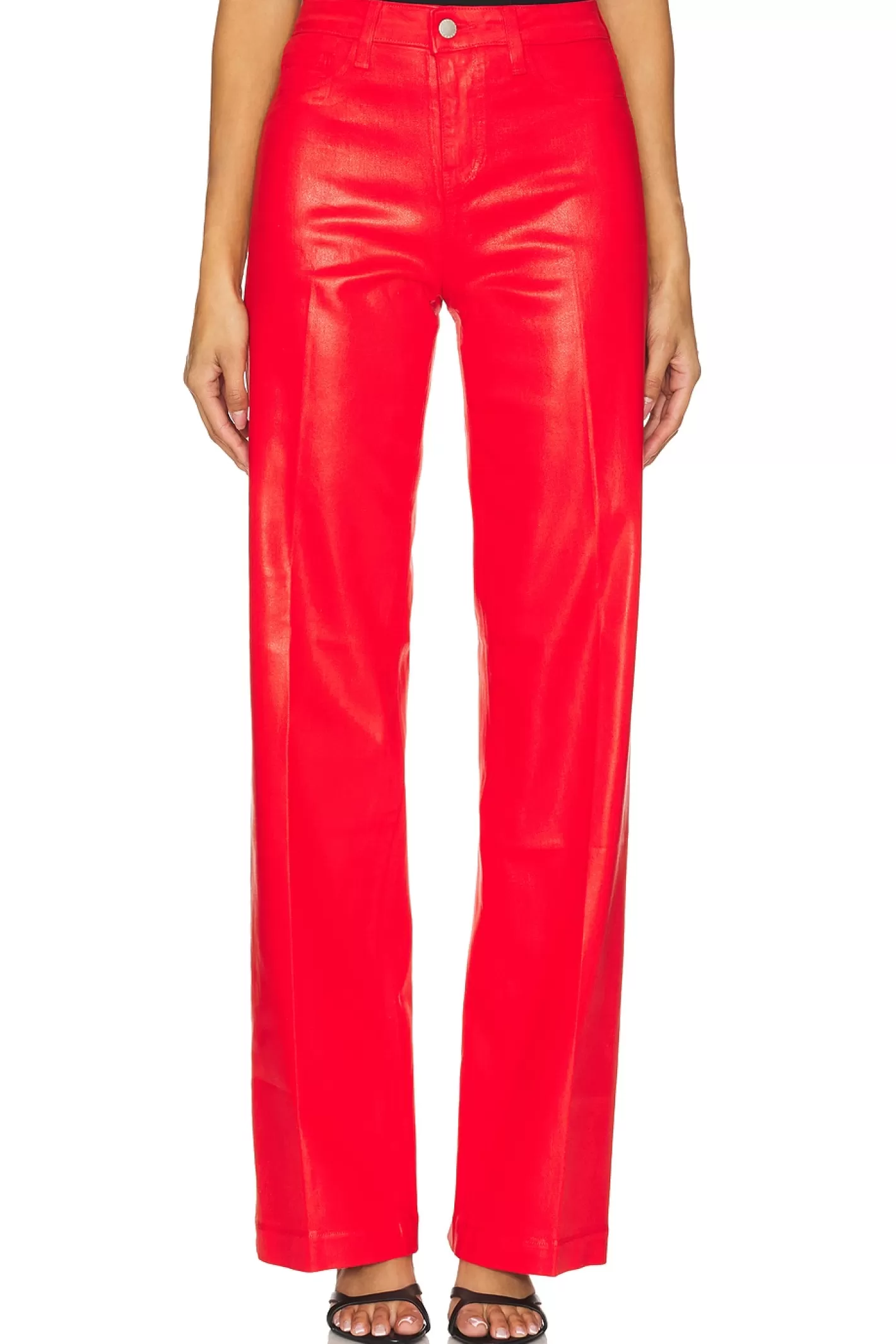 Clayton High Rise Wide Leg Coated Jeans>L'AGENCE Store