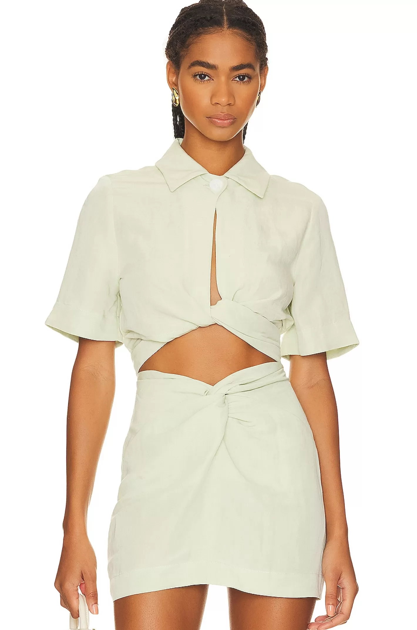 Collared Wrap Top>MATTHEW BRUCH New