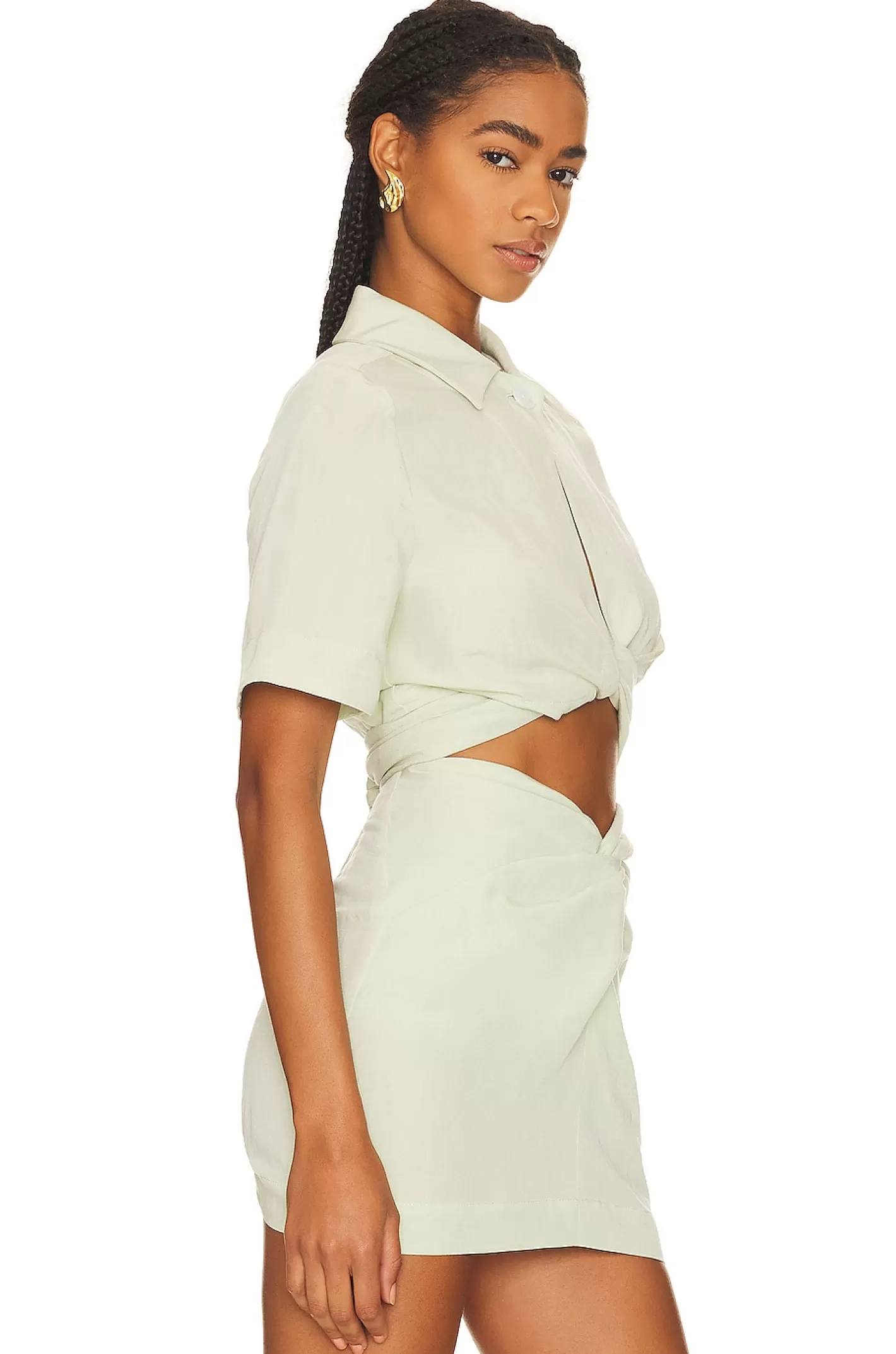 Collared Wrap Top>MATTHEW BRUCH New