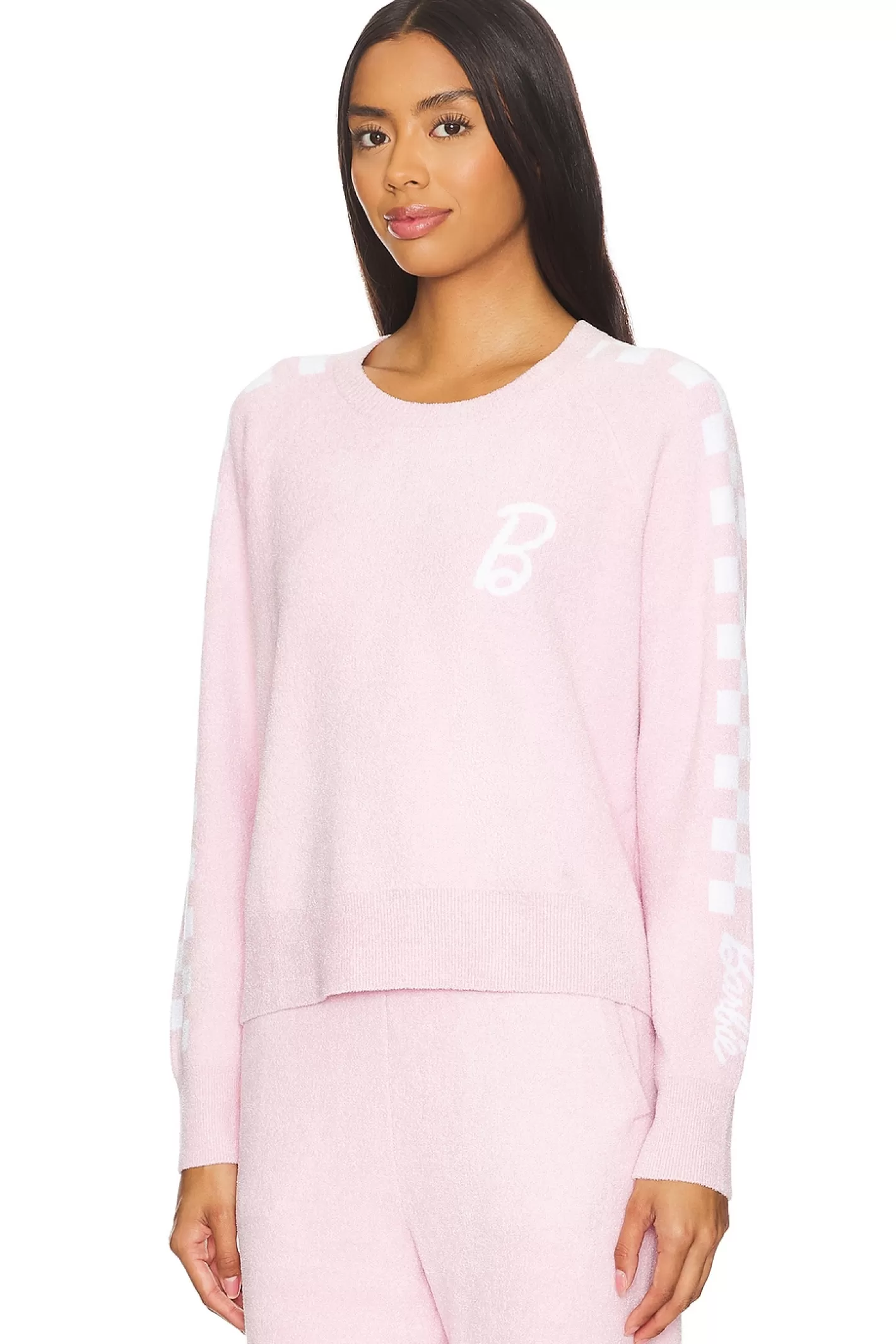 CozyChic Ultra Light Barbie Checkered Pullover>Barefoot Dreams Cheap