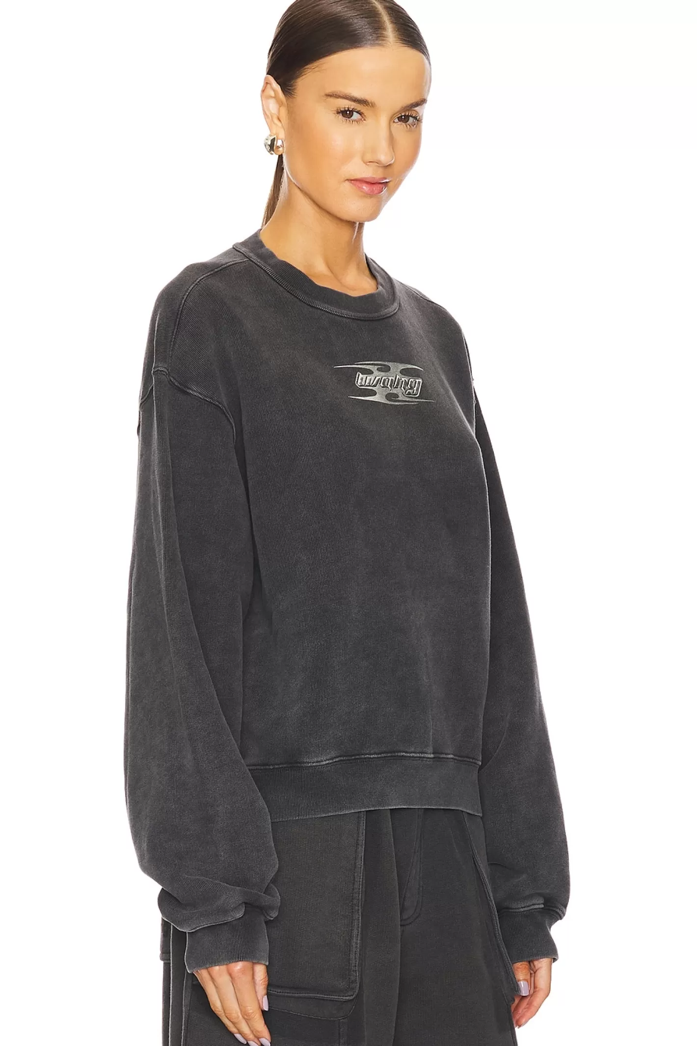 Crew Neck Sweatshirt With Blade Logo>Alexander Wang Online