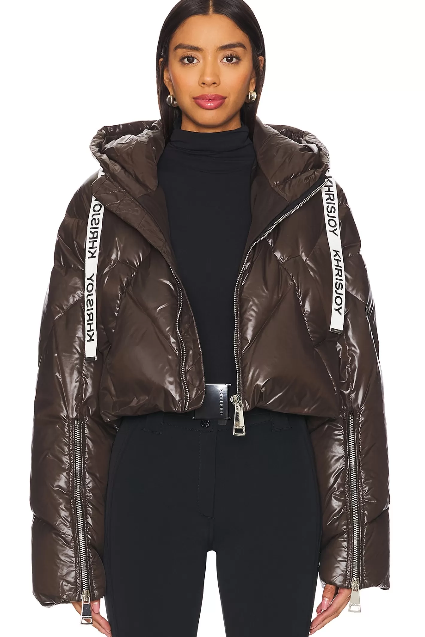 Crop Puffer Jacket Shiny>Khrisjoy Clearance