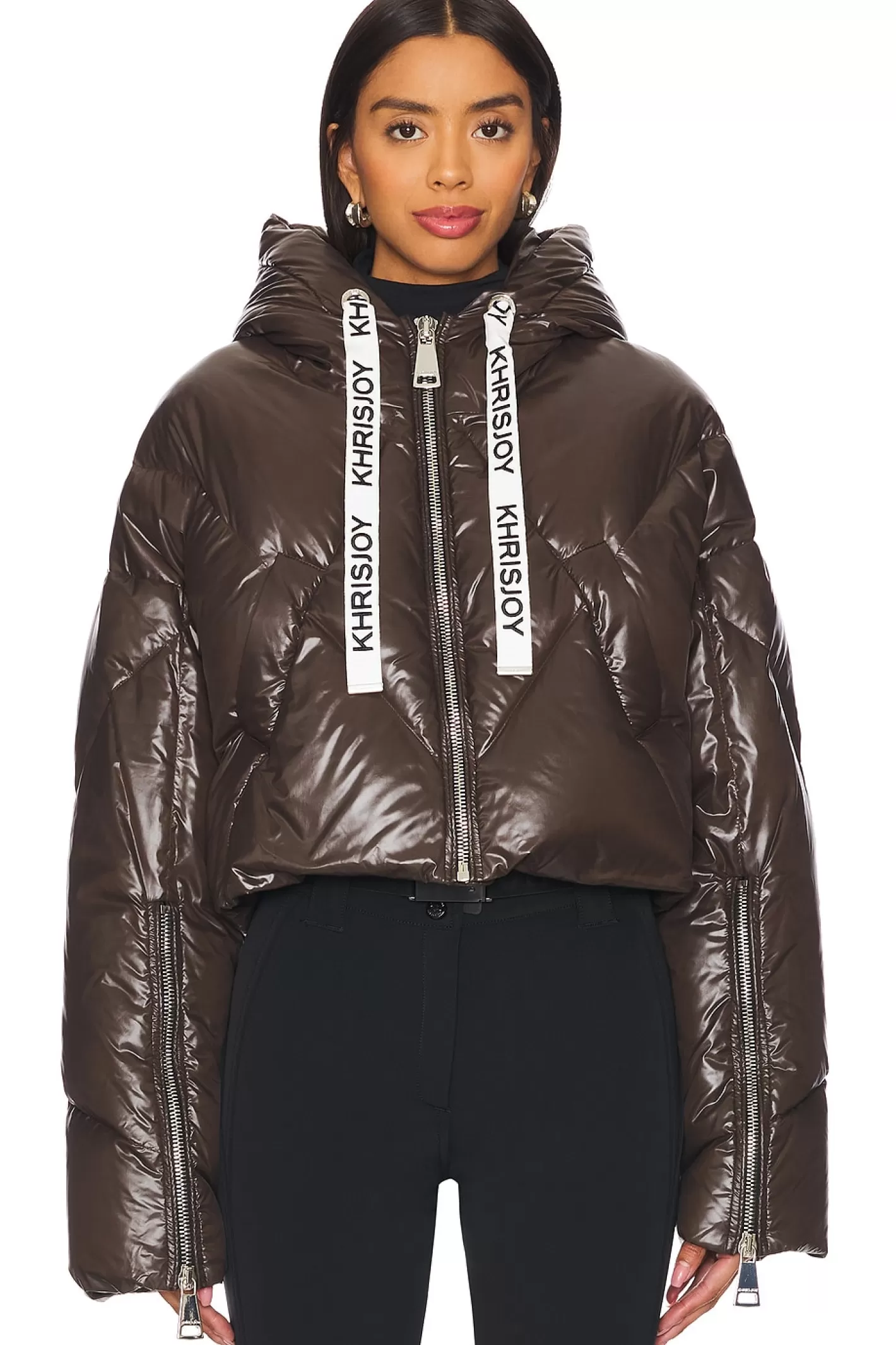 Crop Puffer Jacket Shiny>Khrisjoy Clearance