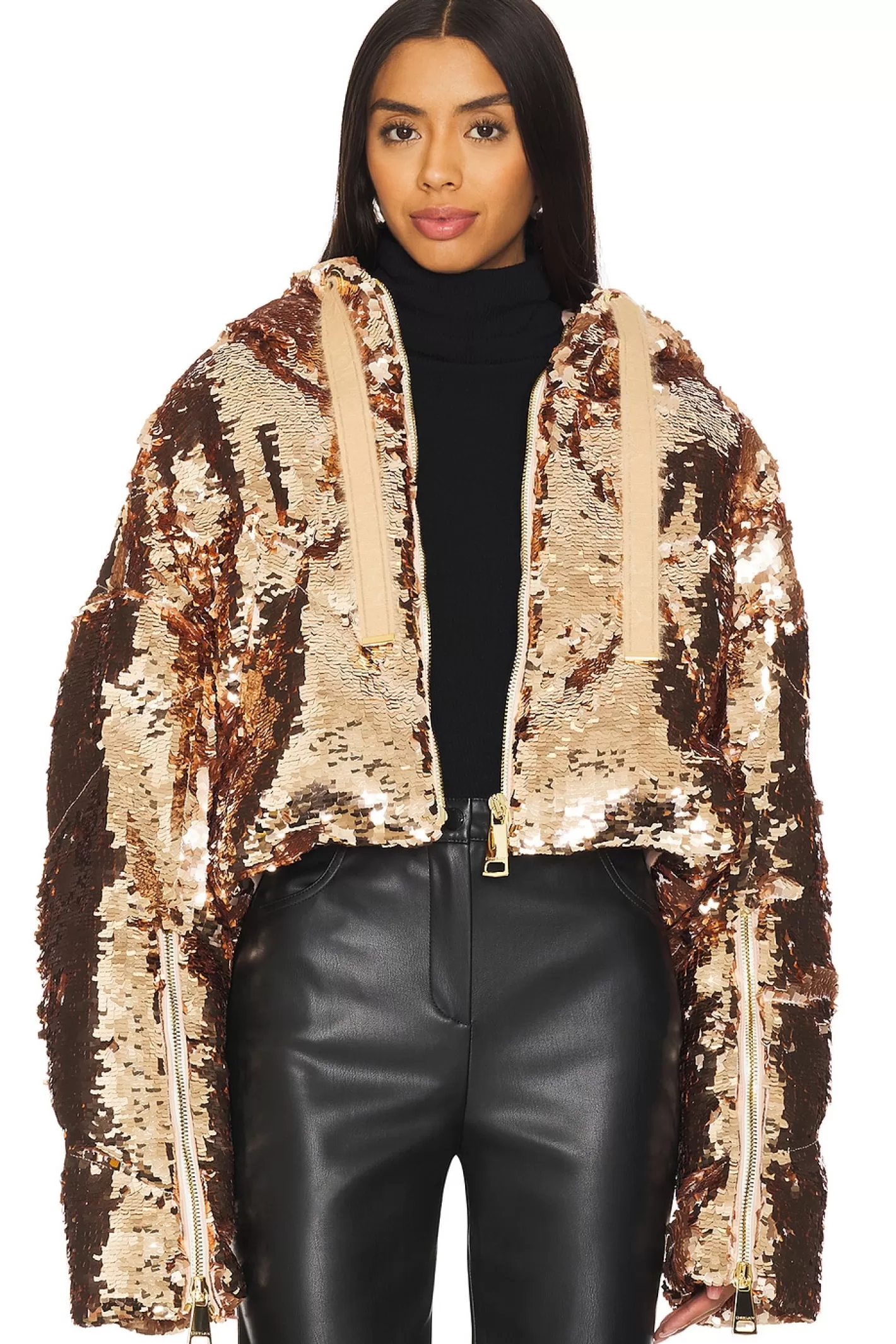 Crop Sparkly Puffer Jacket>Khrisjoy Shop