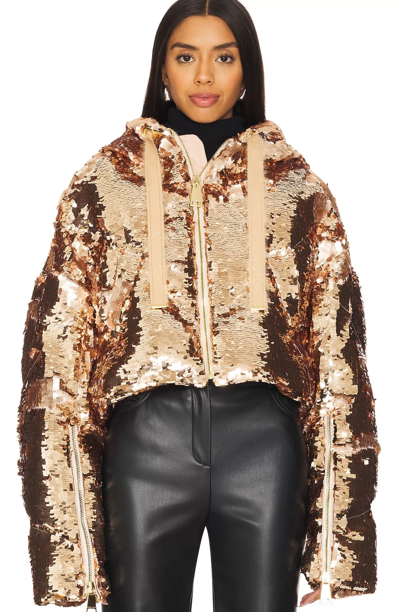 Crop Sparkly Puffer Jacket>Khrisjoy Shop