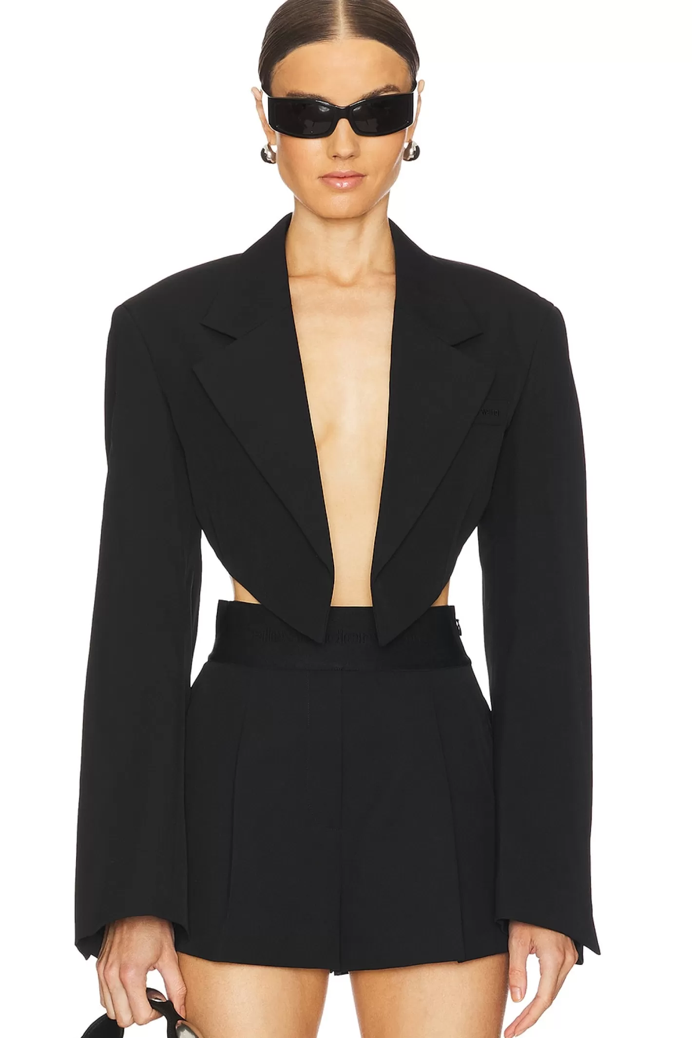 Cropped Blazer With Pointed Hem>Alexander Wang Fashion