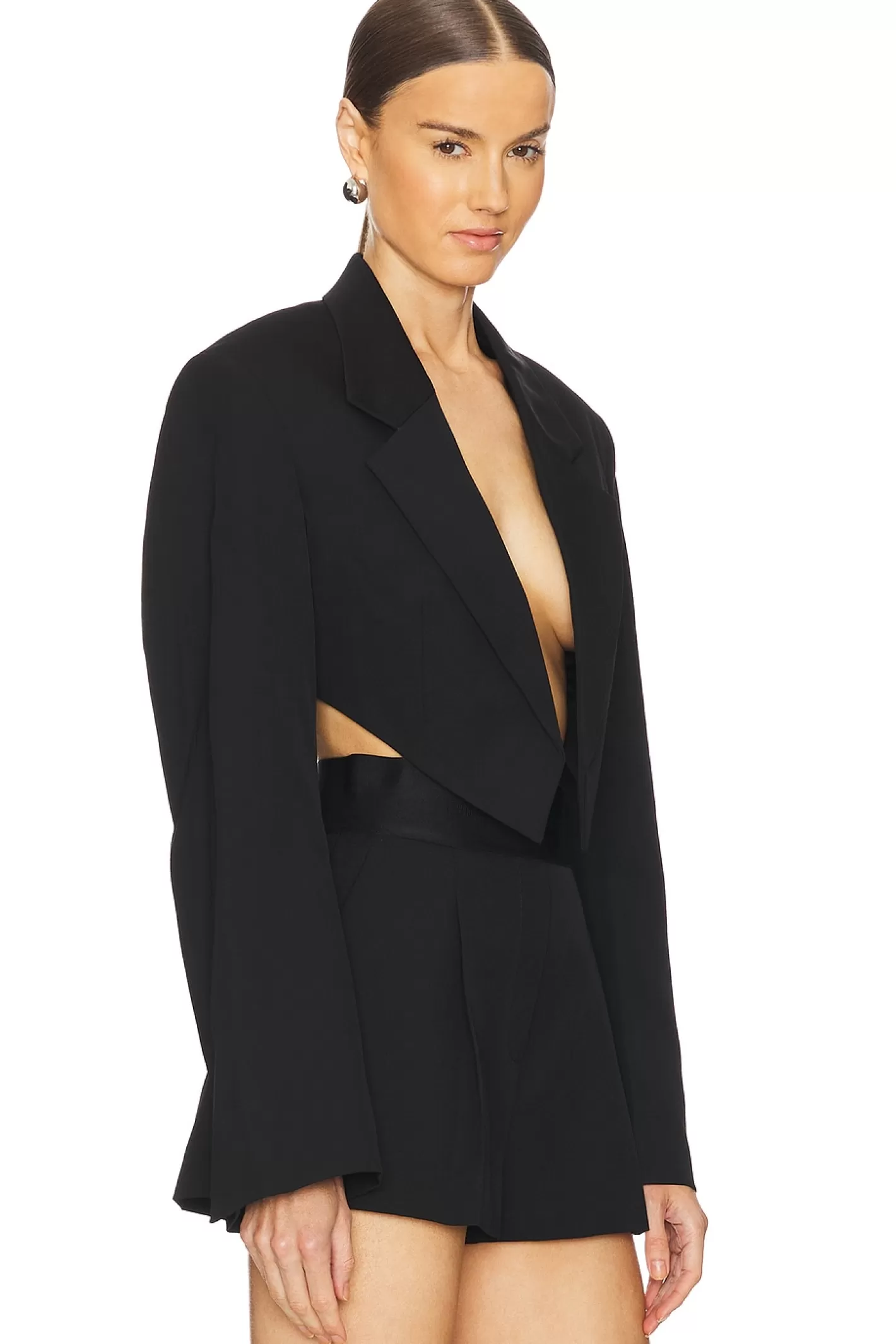 Cropped Blazer With Pointed Hem>Alexander Wang Fashion