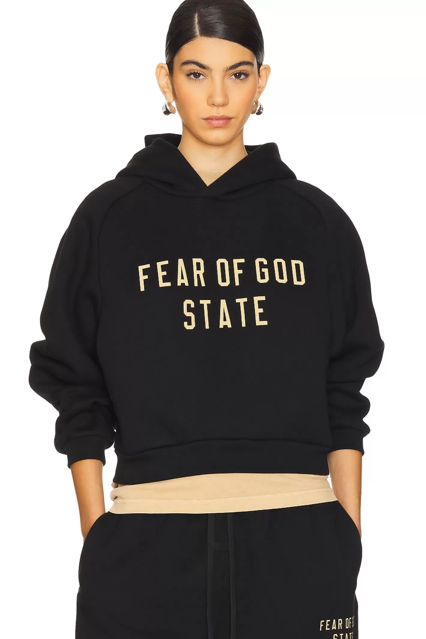 Cropped Hoodie>Fear of God ESSENTIALS Fashion