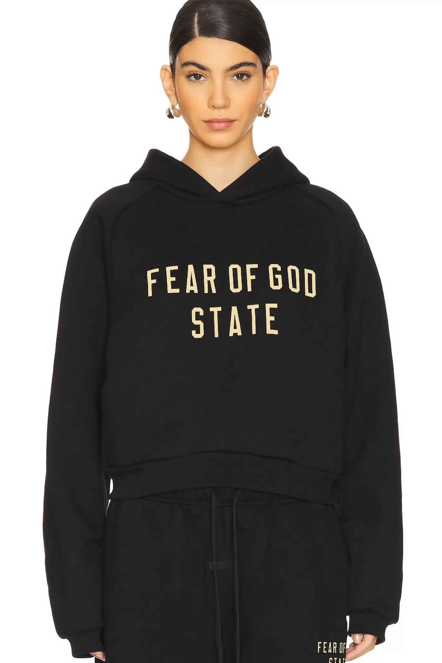 Cropped Hoodie>Fear of God ESSENTIALS Fashion