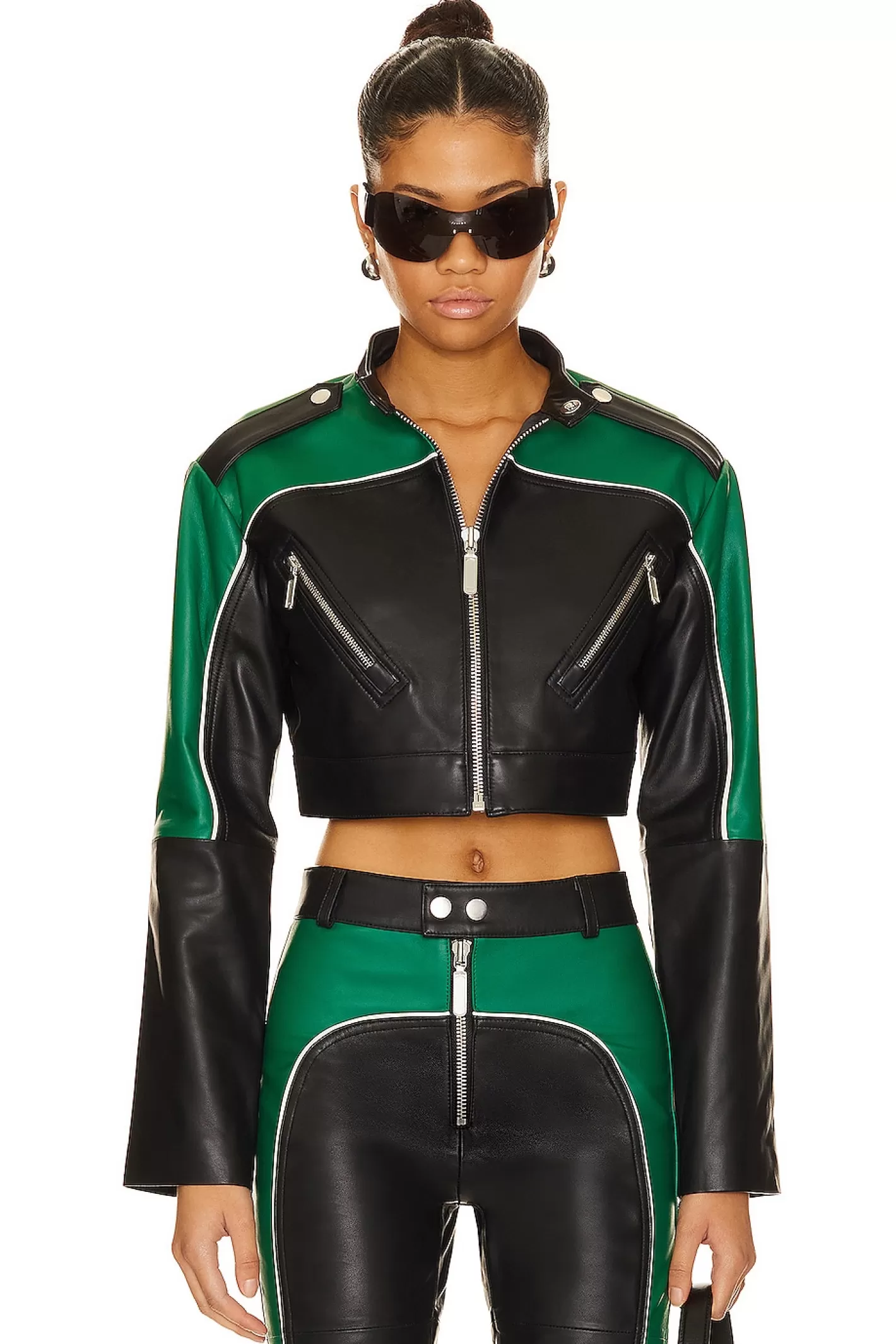 Cropped Moto Biker Leather Jacket>Camila Coelho Hot
