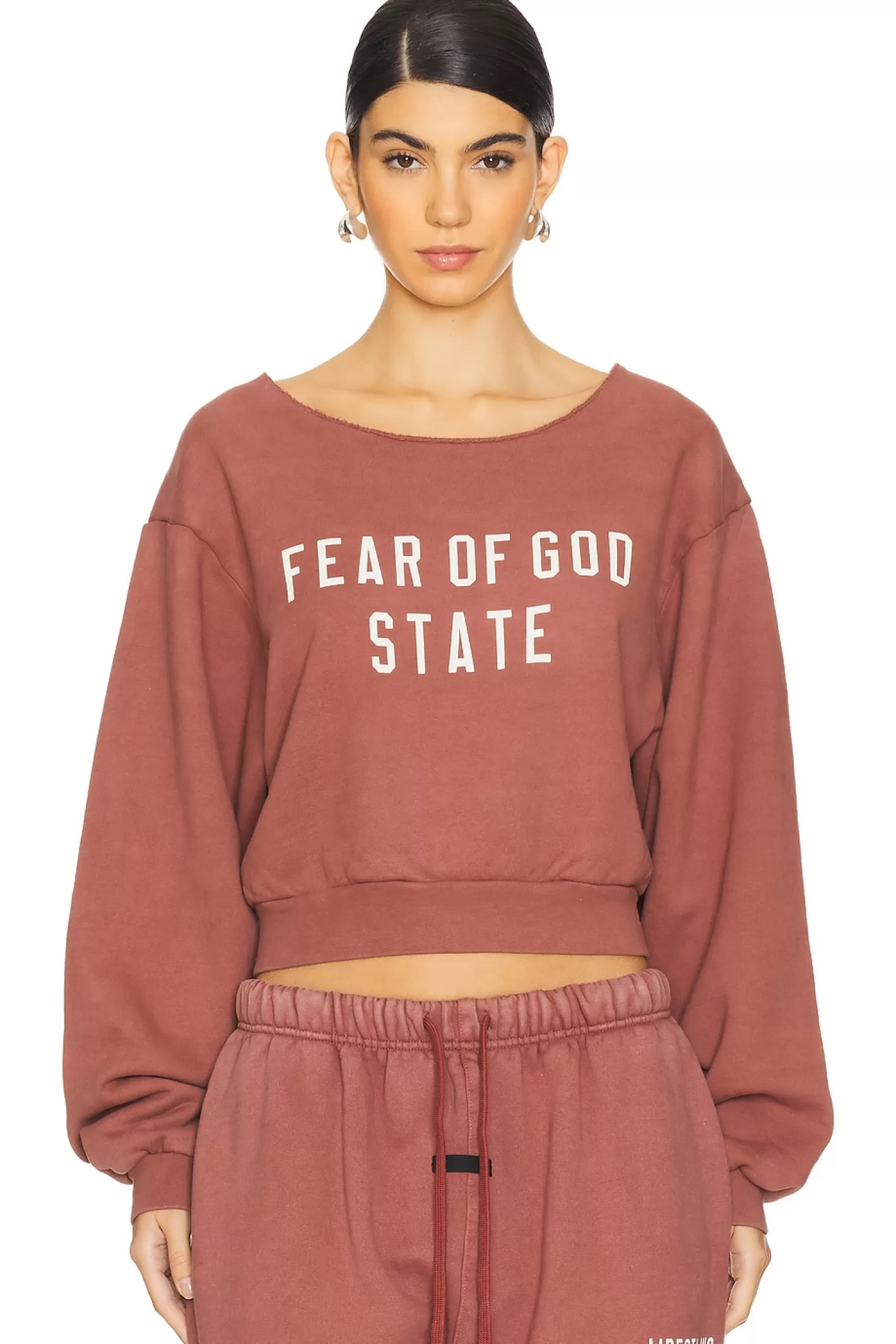 Cropped Sweatshirt>Fear of God ESSENTIALS Hot