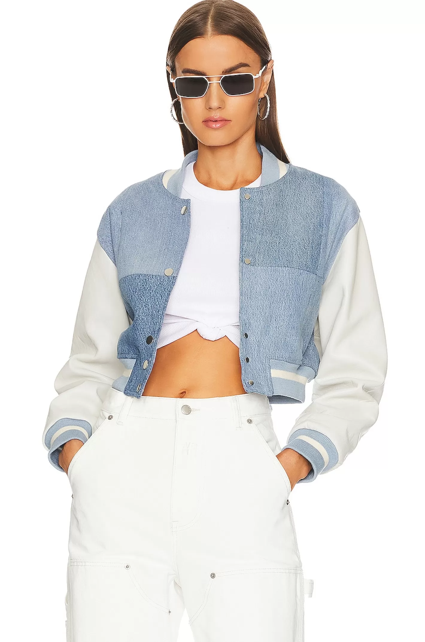 Cropped Varsity Jacket>EB Denim Sale