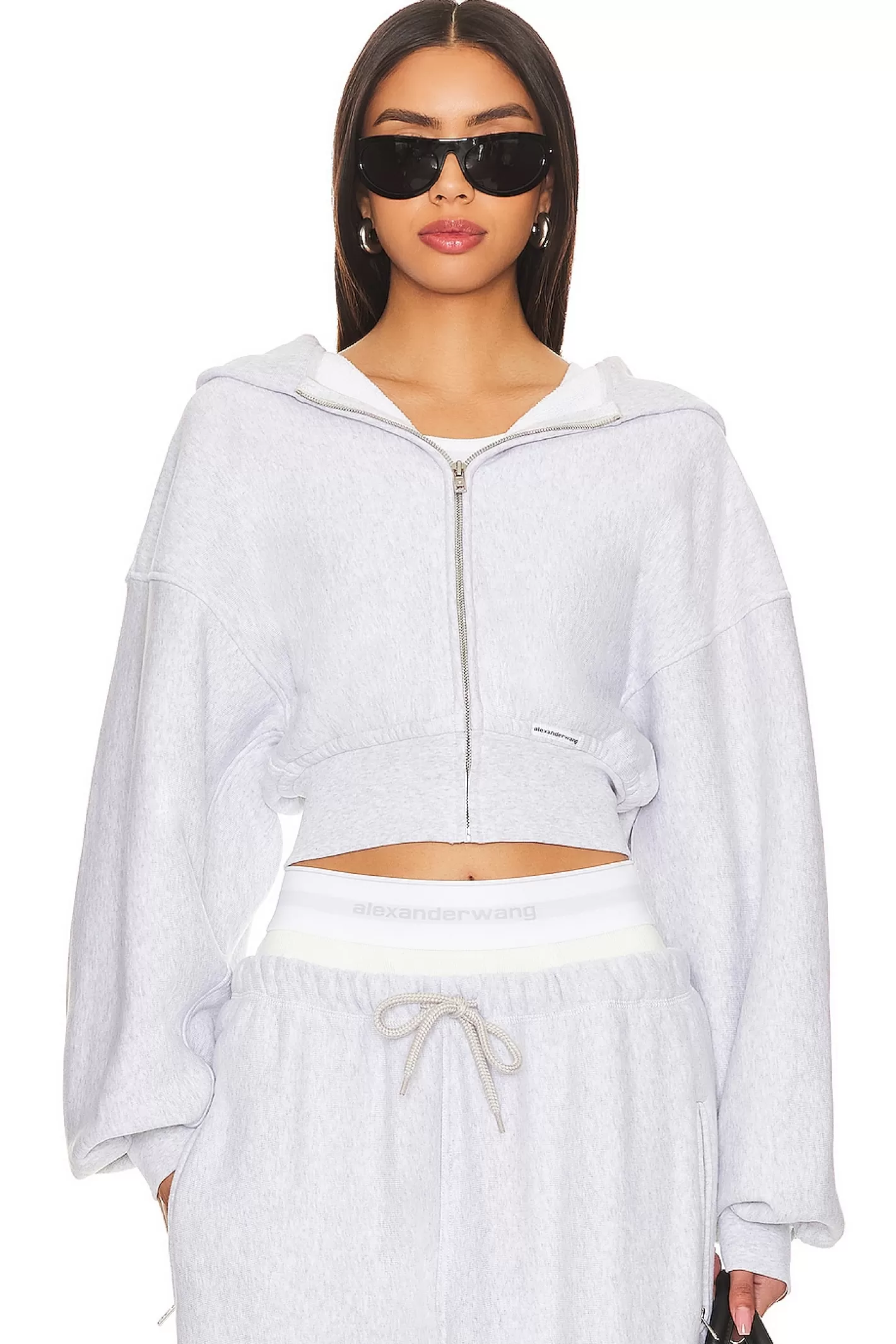 Cropped Zip Up Hoodie>Alexander Wang Online