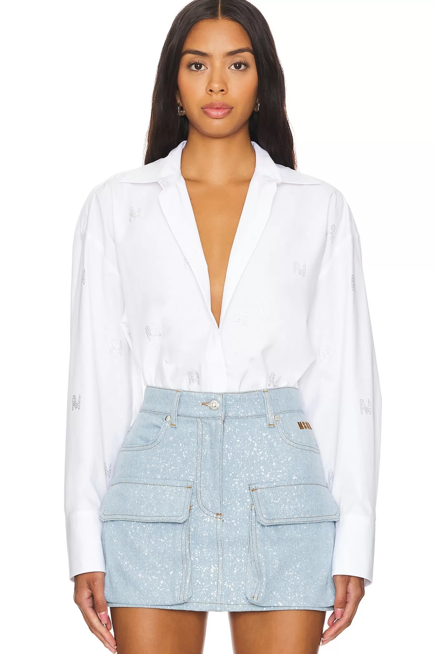 Crystal Logo Shirt>MSGM Flash Sale