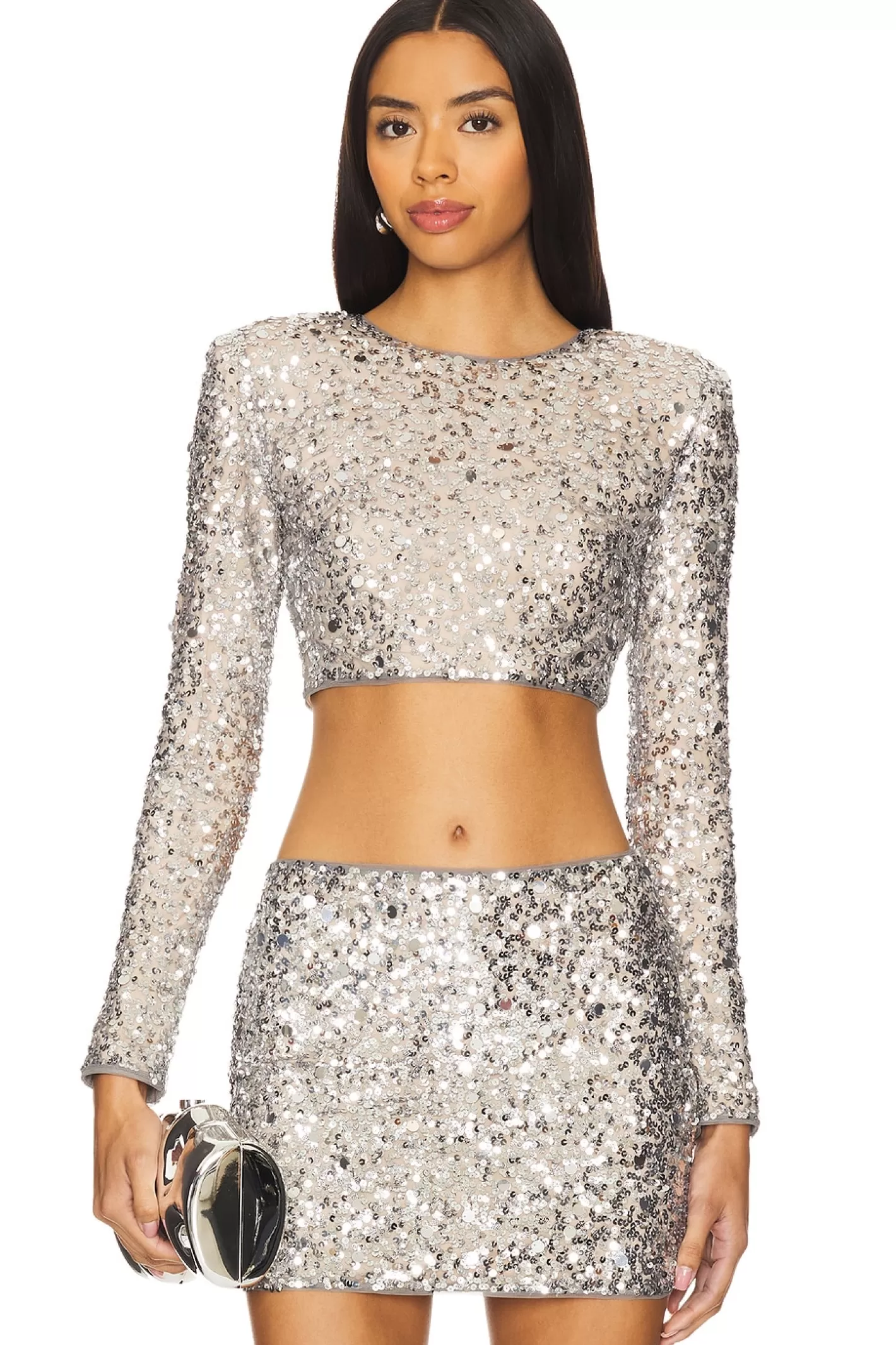 Crystal Sequin Cropped Top>Lovers and Friends Best Sale