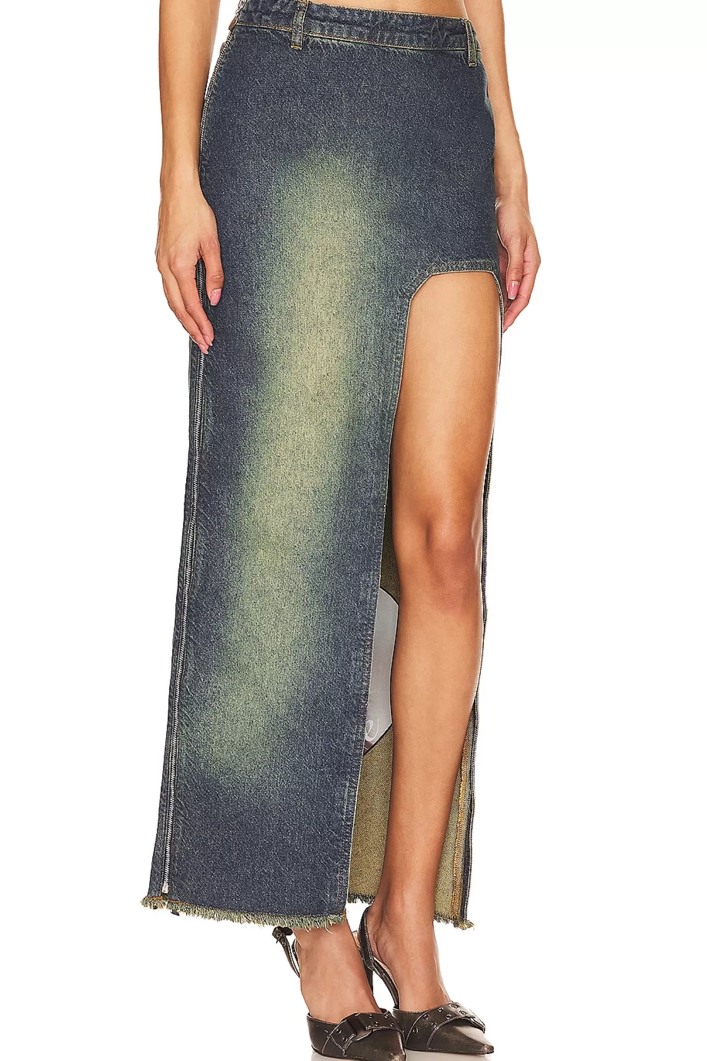 Curved Slit Skirt>Cannari Concept Fashion