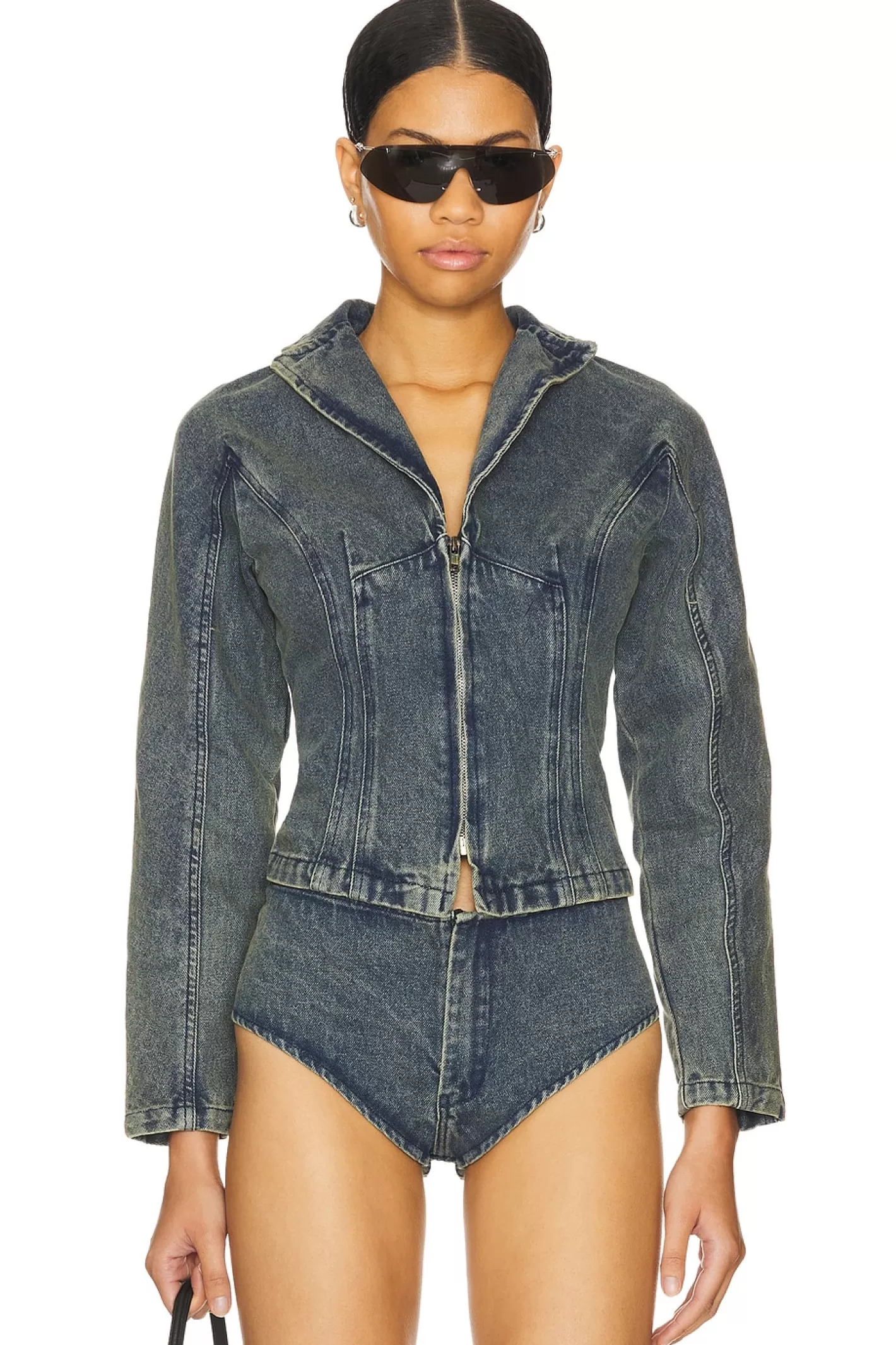 Denim Fitted Jacket>1XBLUE Best