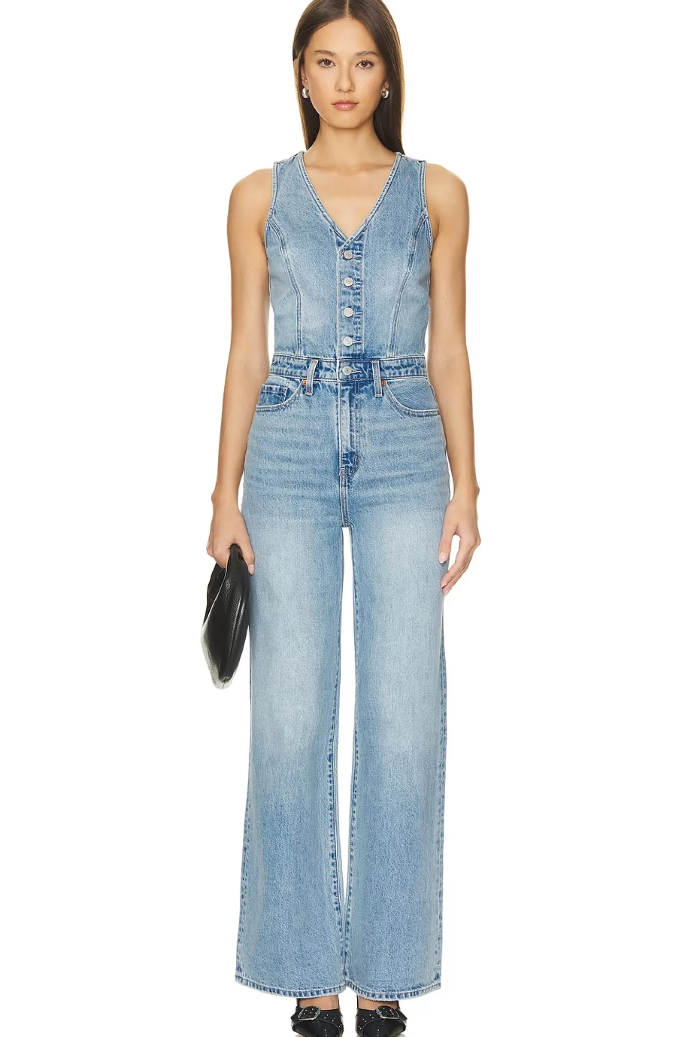 Denim Vest Wideleg Jumpsuit>LEVI'S Cheap