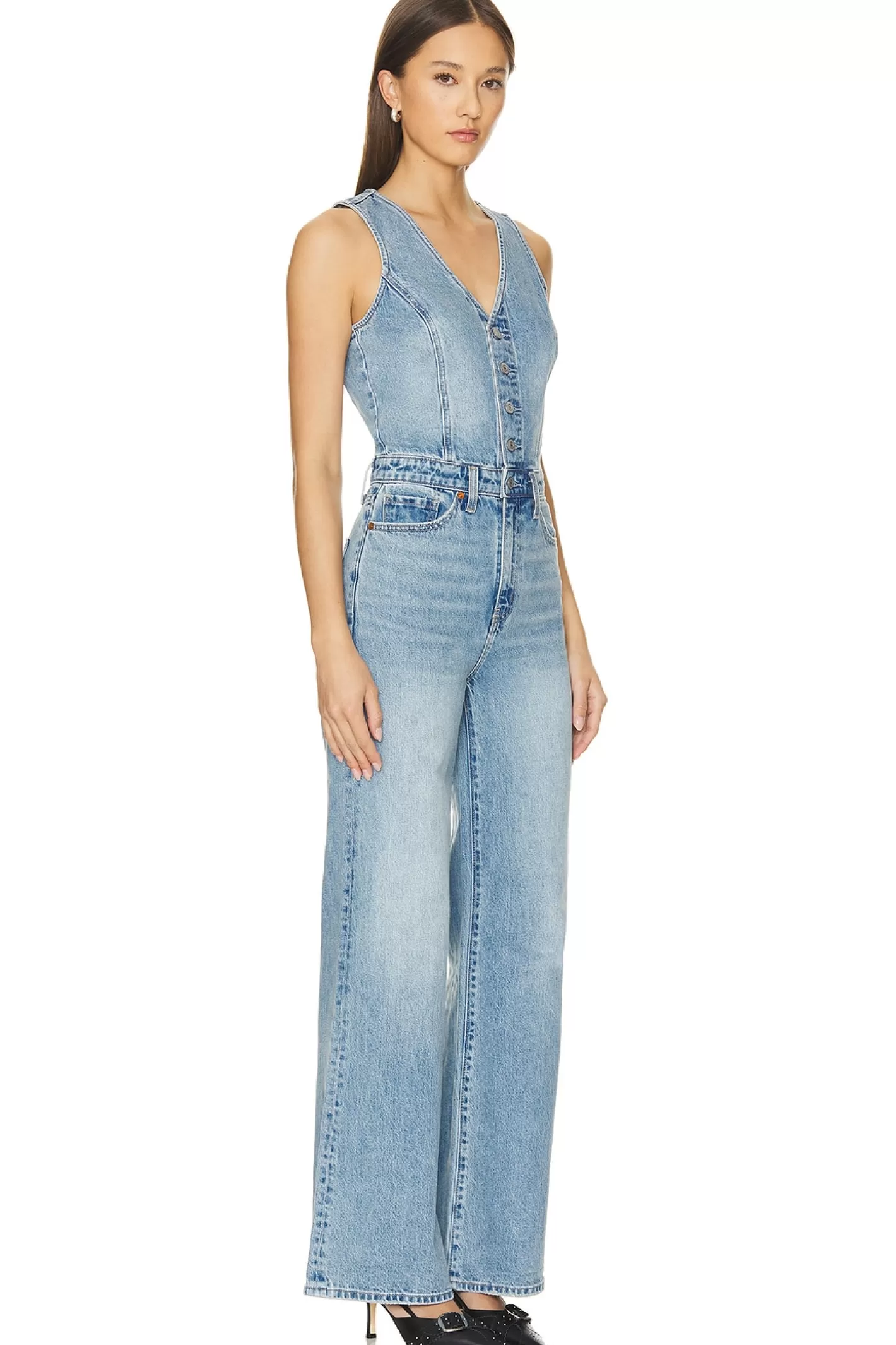 Denim Vest Wideleg Jumpsuit>LEVI'S Cheap