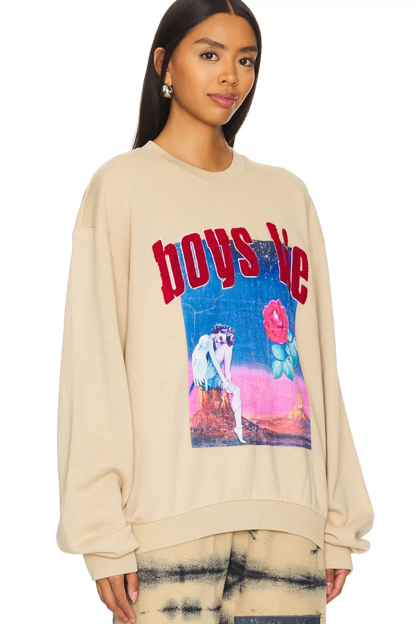 Desert Oasis Terry Natural Kara Sweatshirt>Boys Lie Clearance