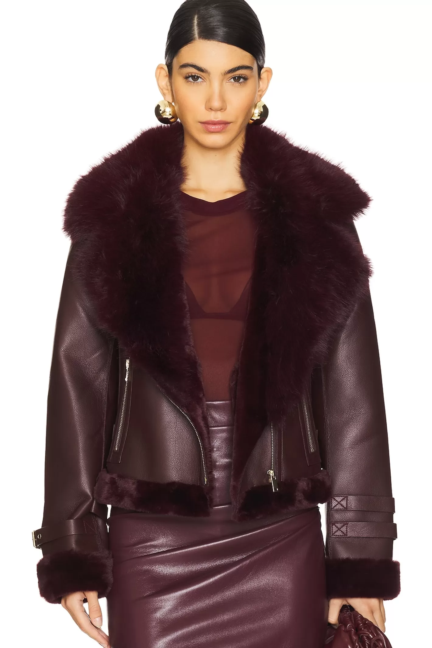 Dion Faux Fur Moto Jacket>Generation Love Outlet