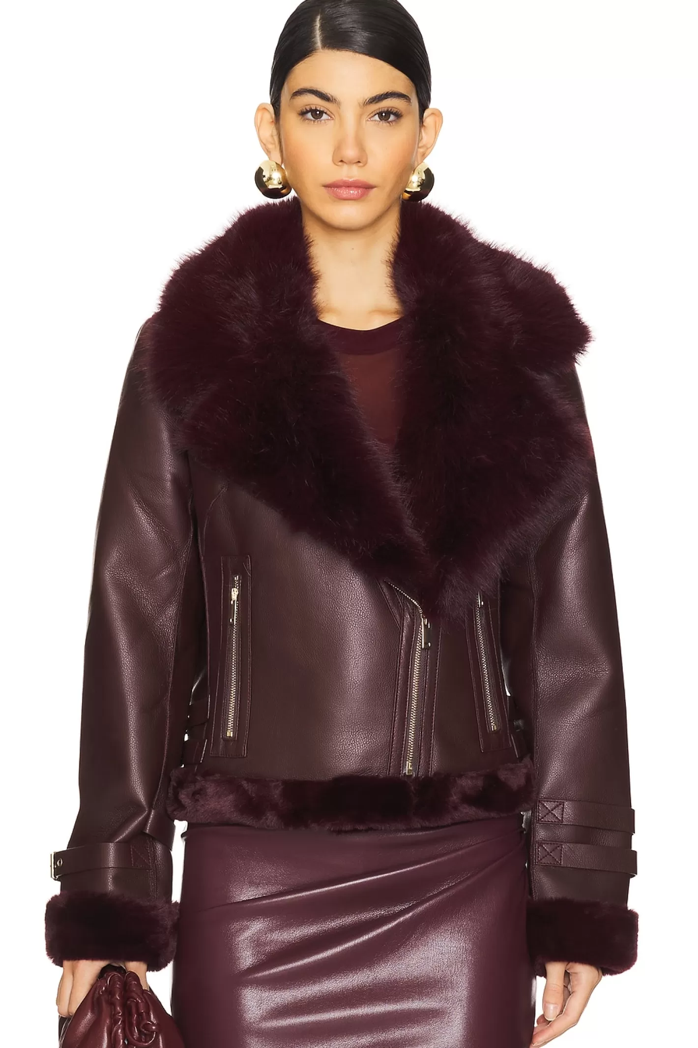 Dion Faux Fur Moto Jacket>Generation Love Outlet