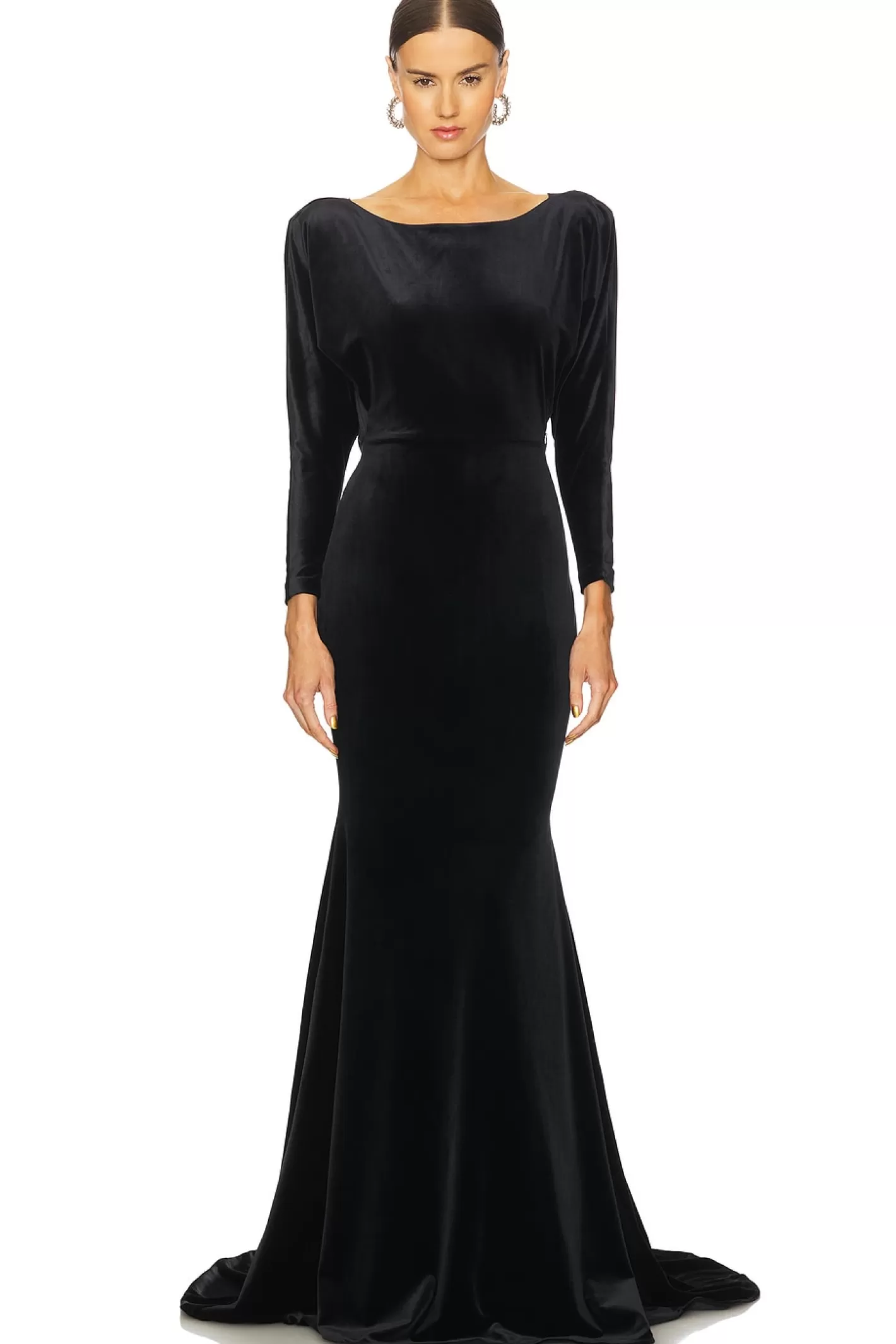 Draped Open Back Velvet Gown>Alex Perry Cheap